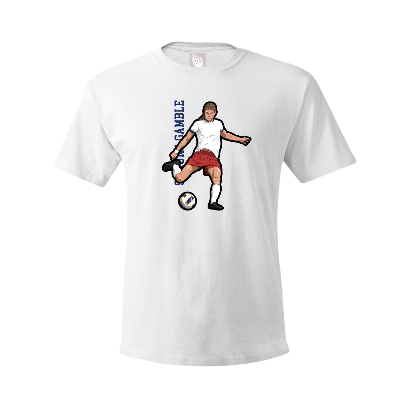 Youth Tee — Name Vertical in White