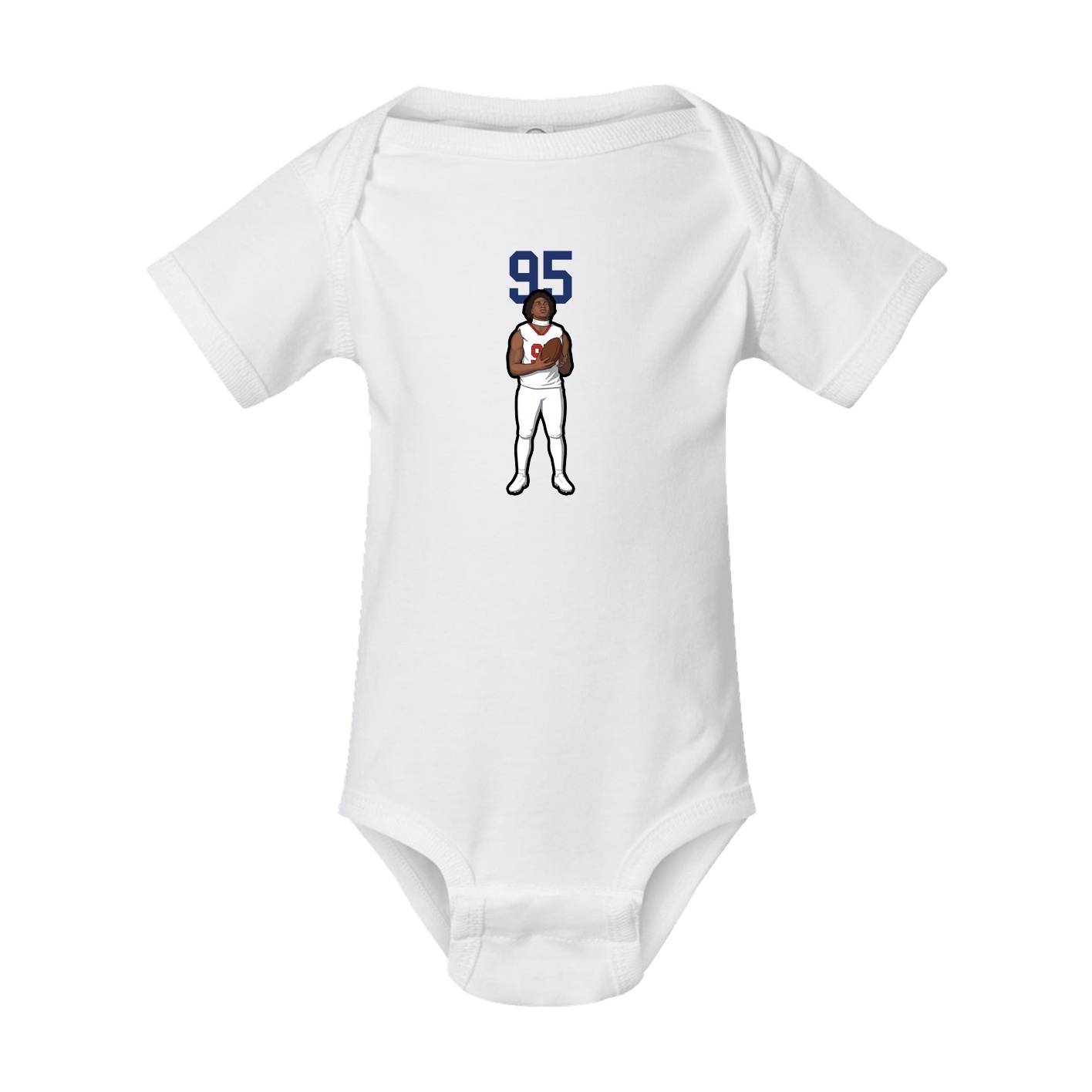 Baby Onesie — Number Top in White