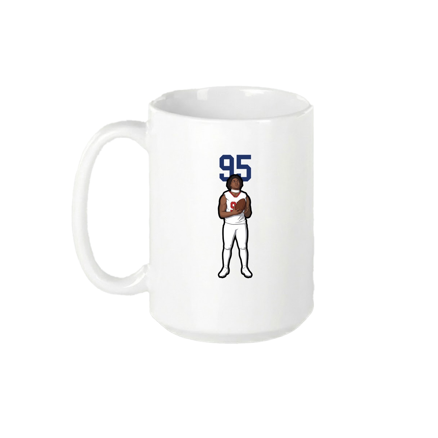 15oz Coffee Mug — Number Top in White