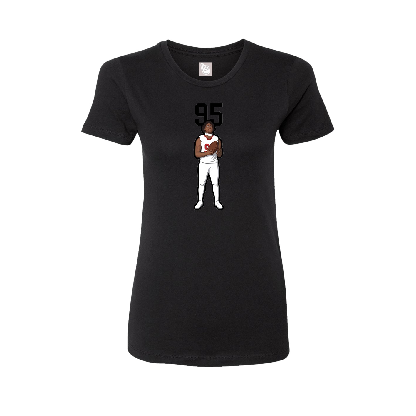 Womens Tee — Number Top in Black