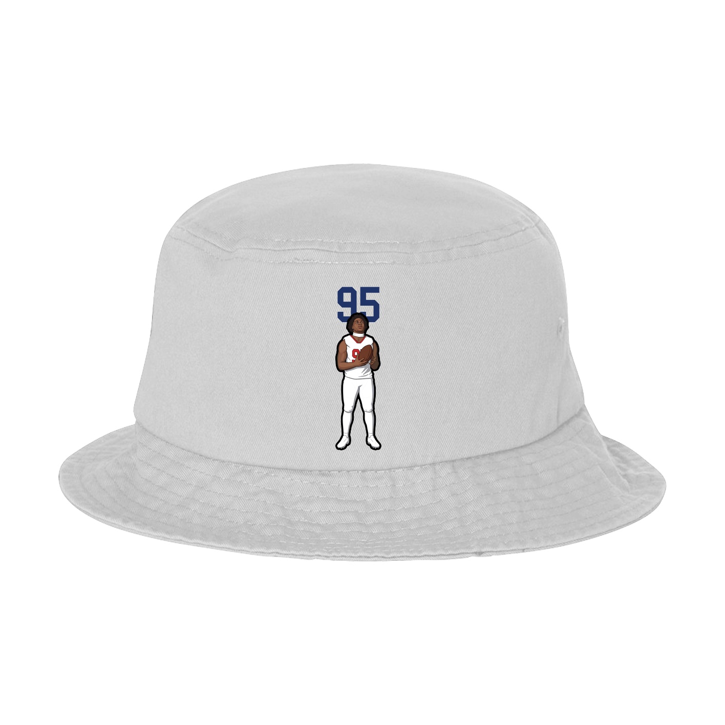 Bucket Cap — Number Top in White