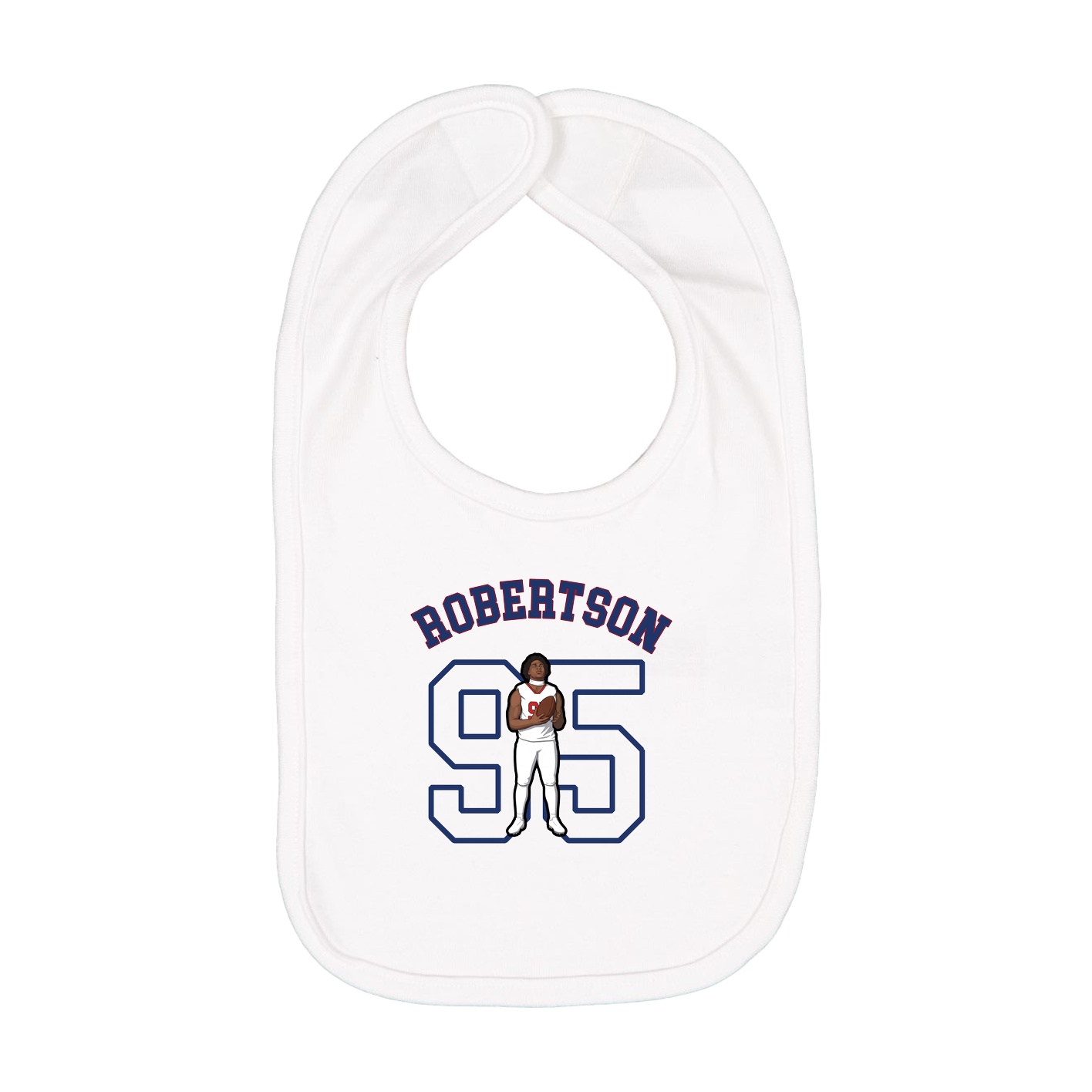 Infant Bib — Shirsey Arch in White