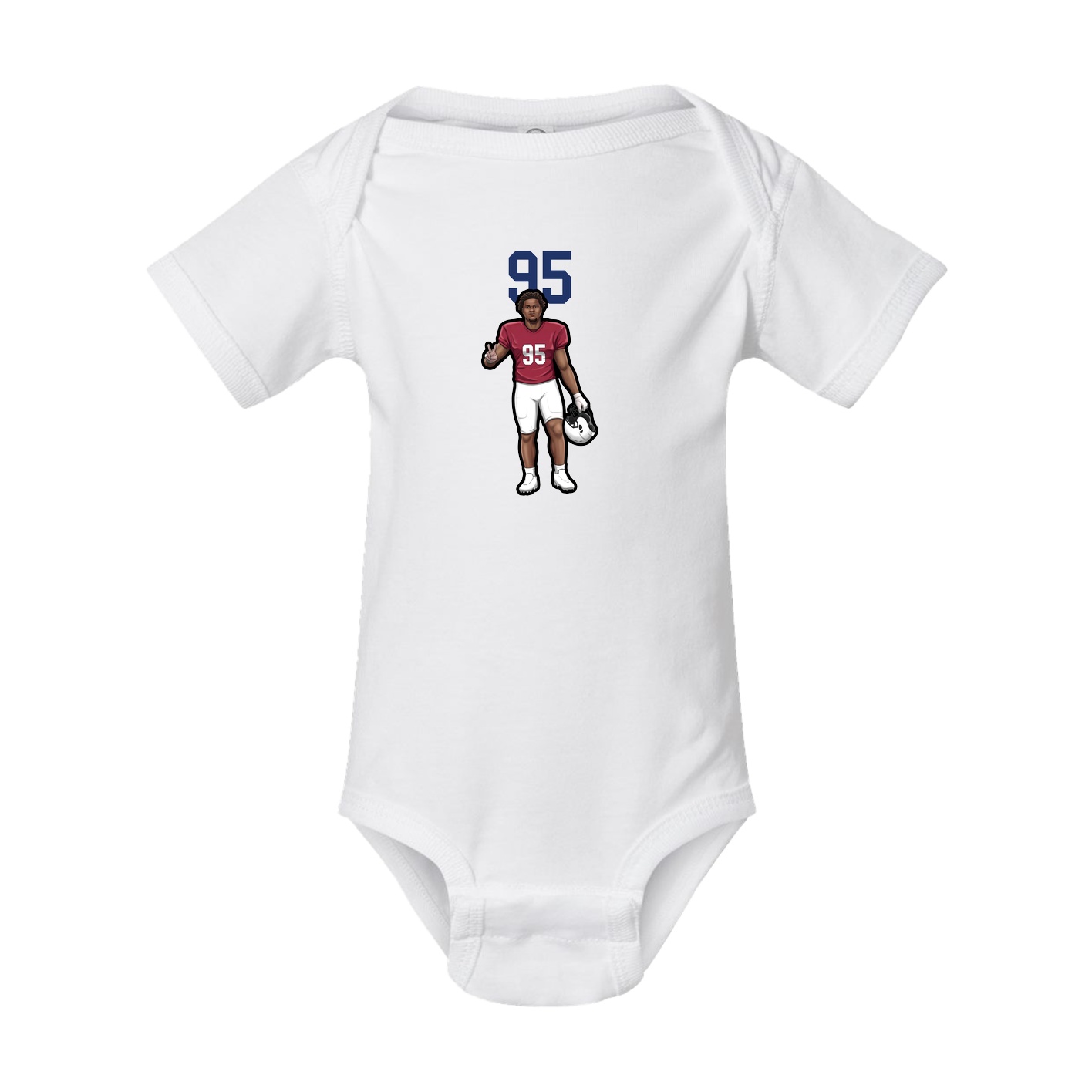 Baby Onesie — Number Top in White