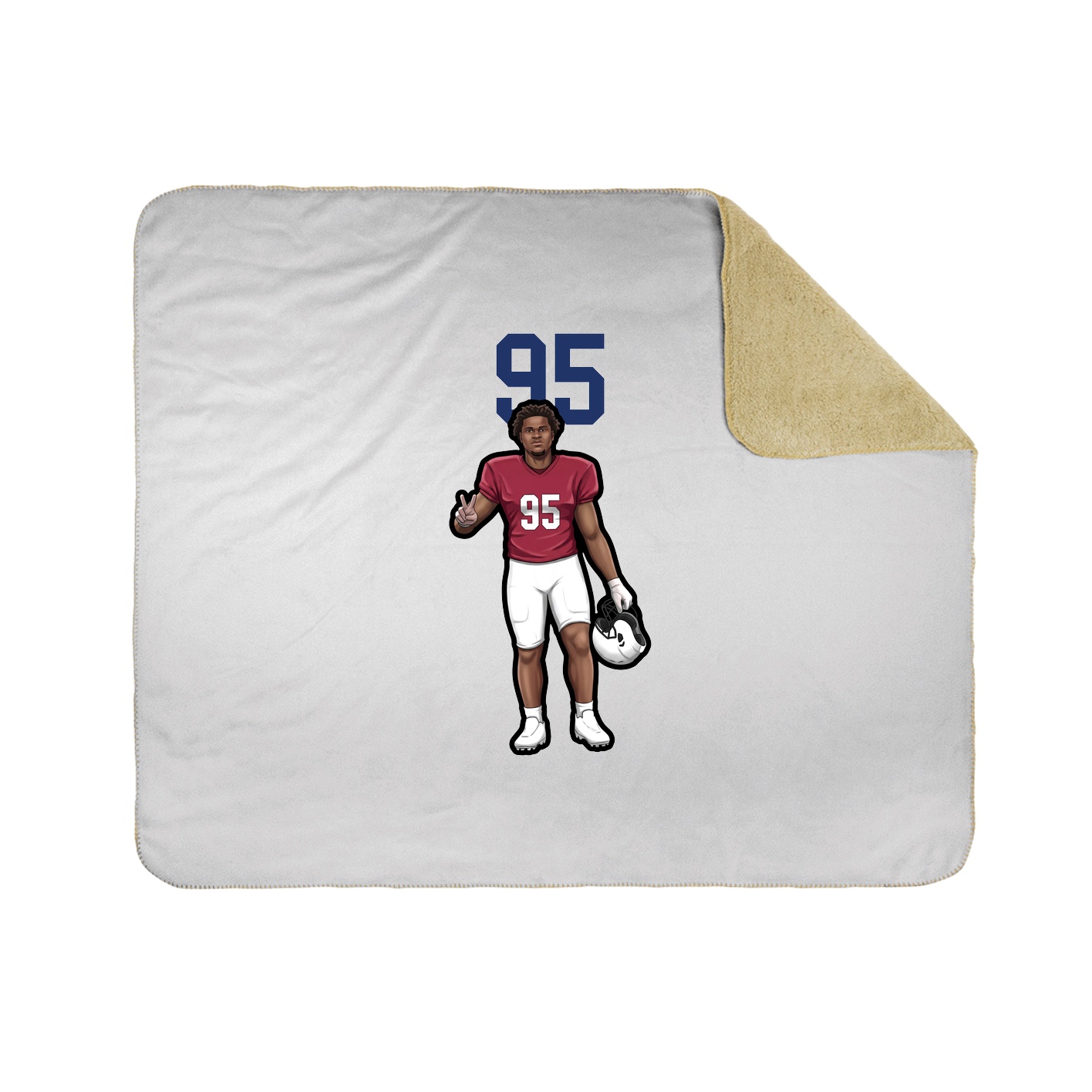 Throw Blanket — Number Top in White