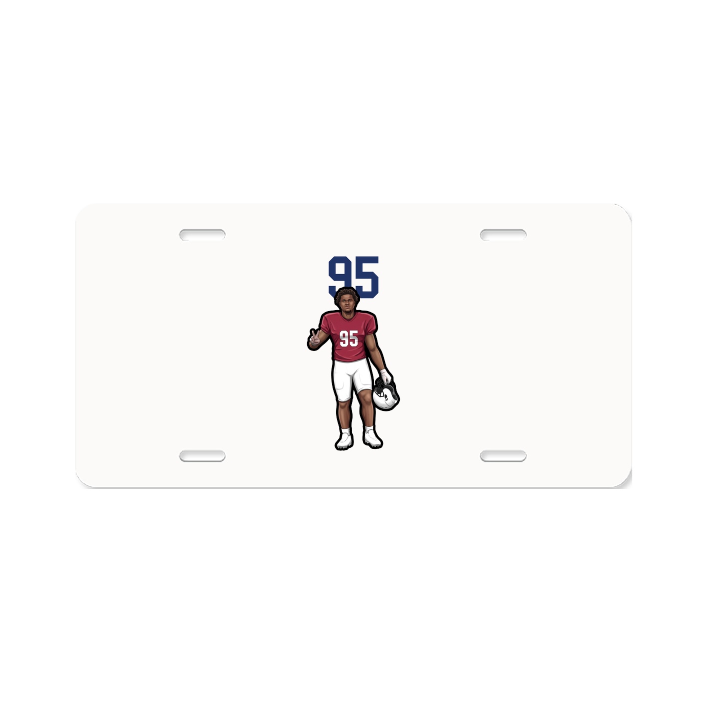 License Plate — Number Top in Classic