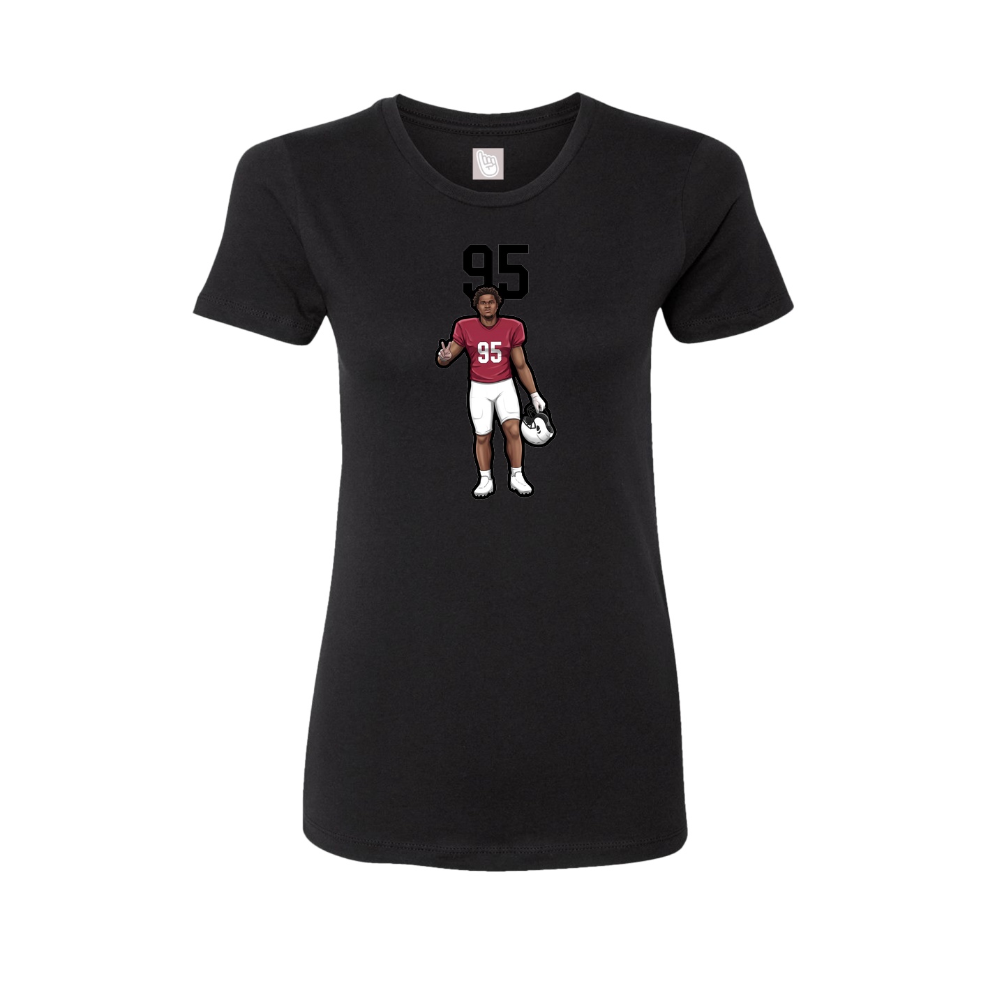 Womens Tee — Number Top in Black