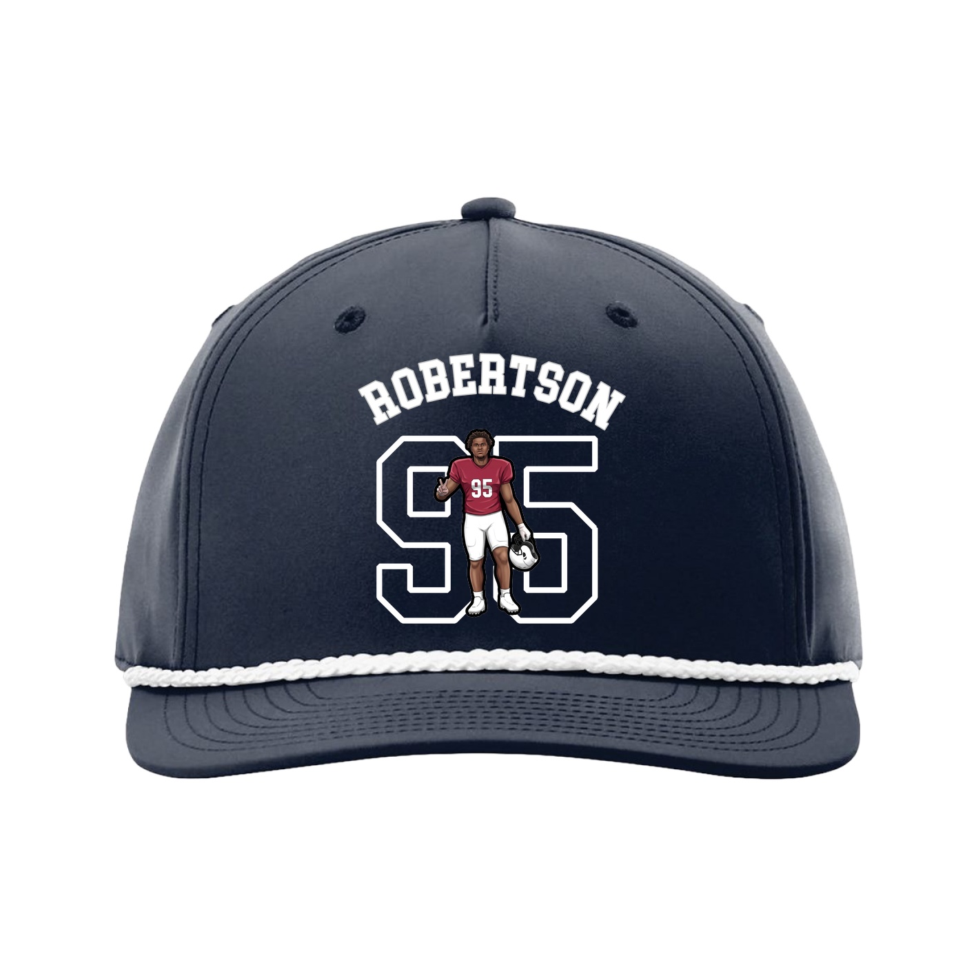 Five-Panel Classic Rope Cap — Shirsey Arch in Navy