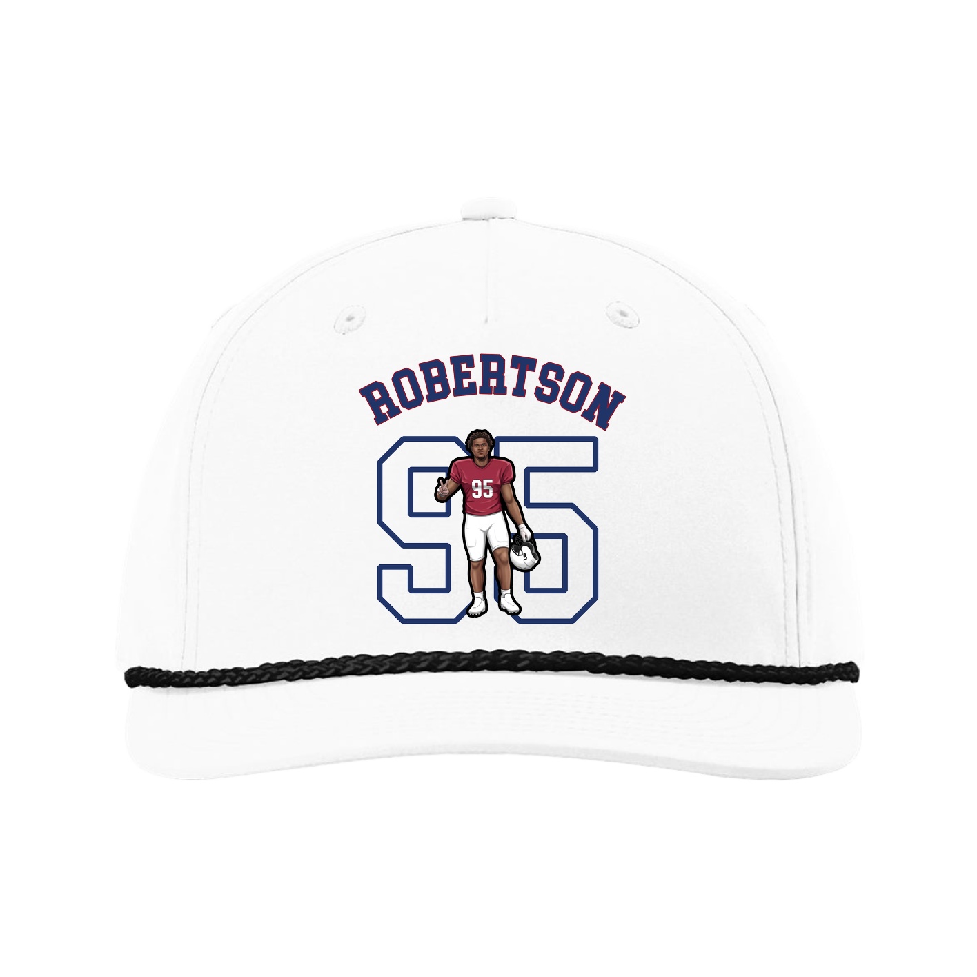 Five-Panel Classic Rope Cap — Shirsey Arch in White