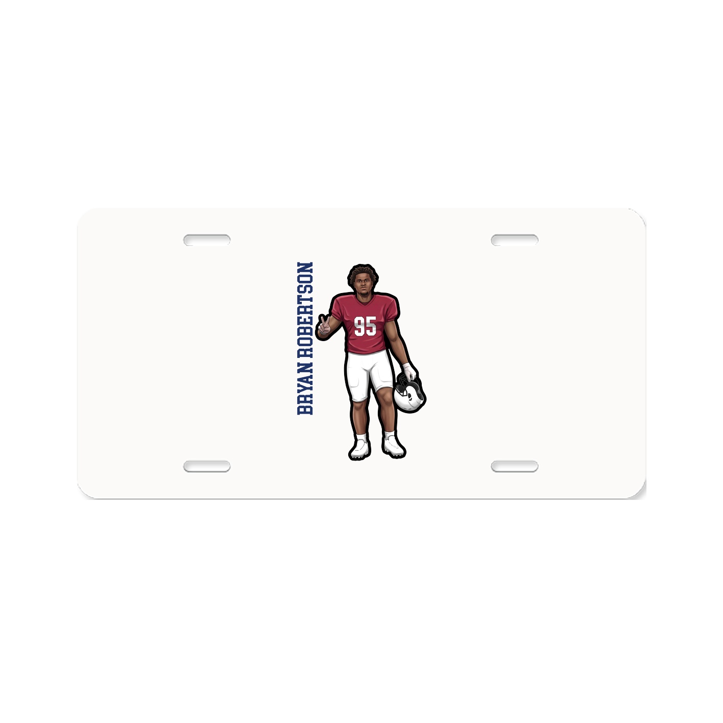 License Plate — Name Vertical in Classic