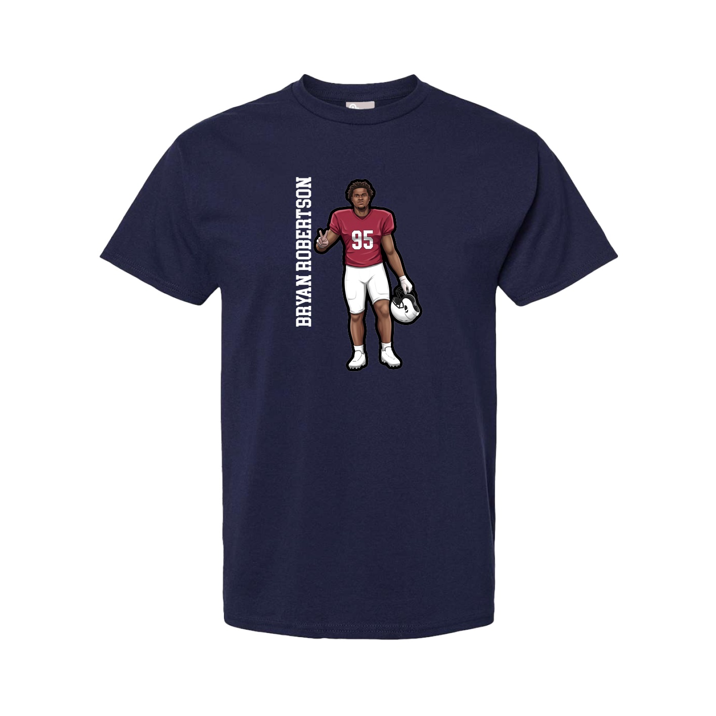 Tee — Name Vertical in Navy