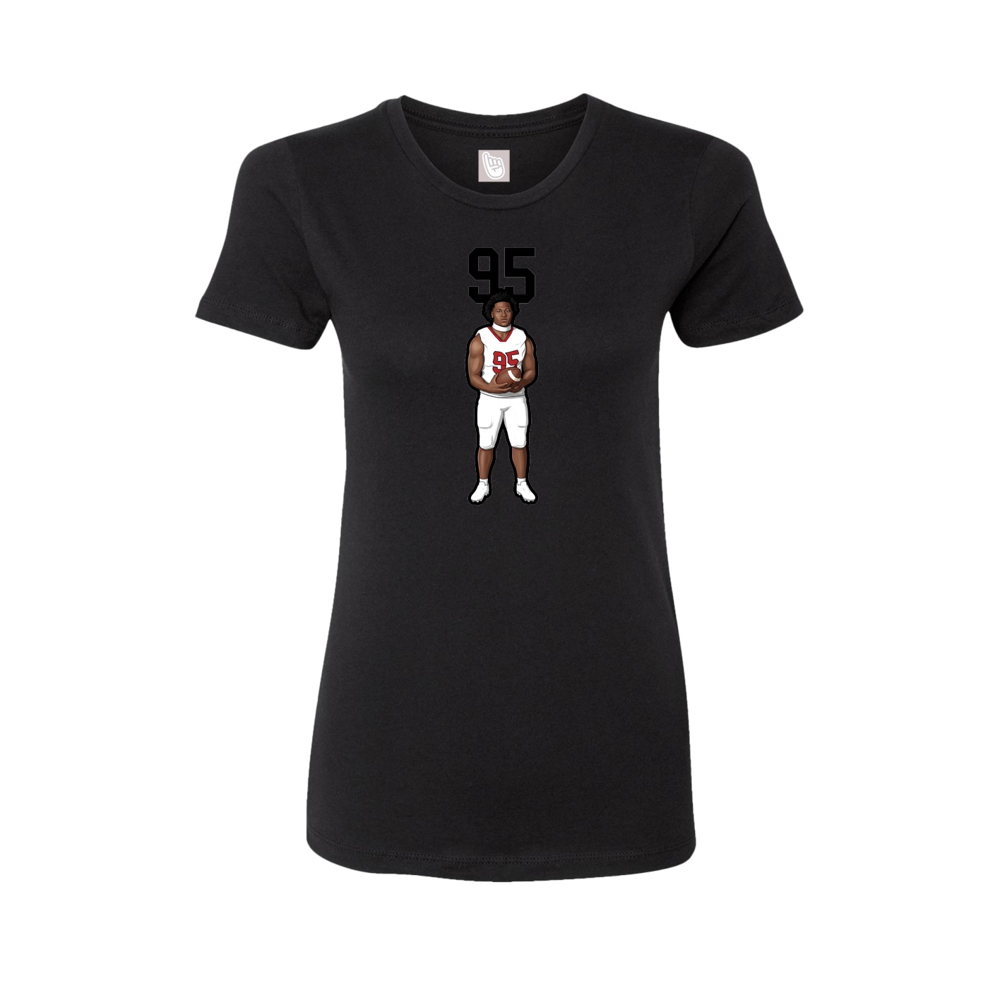Womens Tee — Number Top in Black