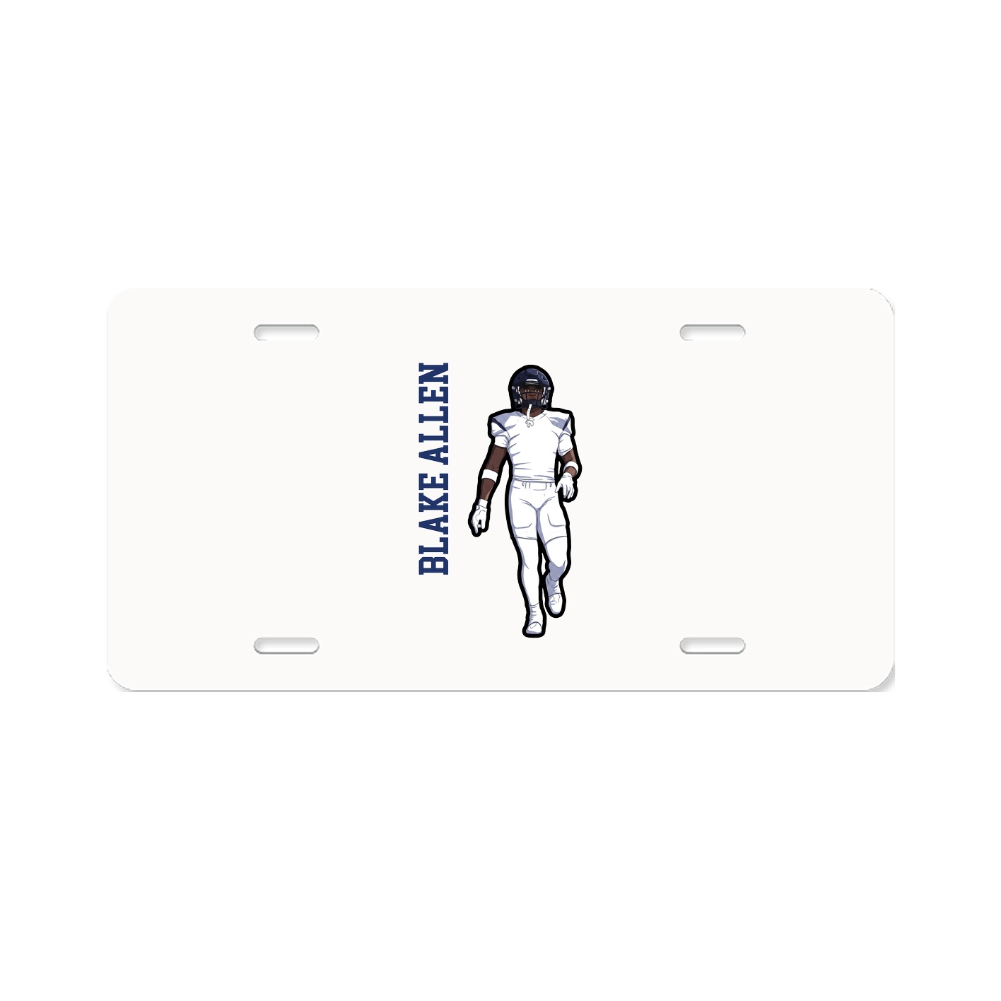 License Plate — Name Vertical in Classic