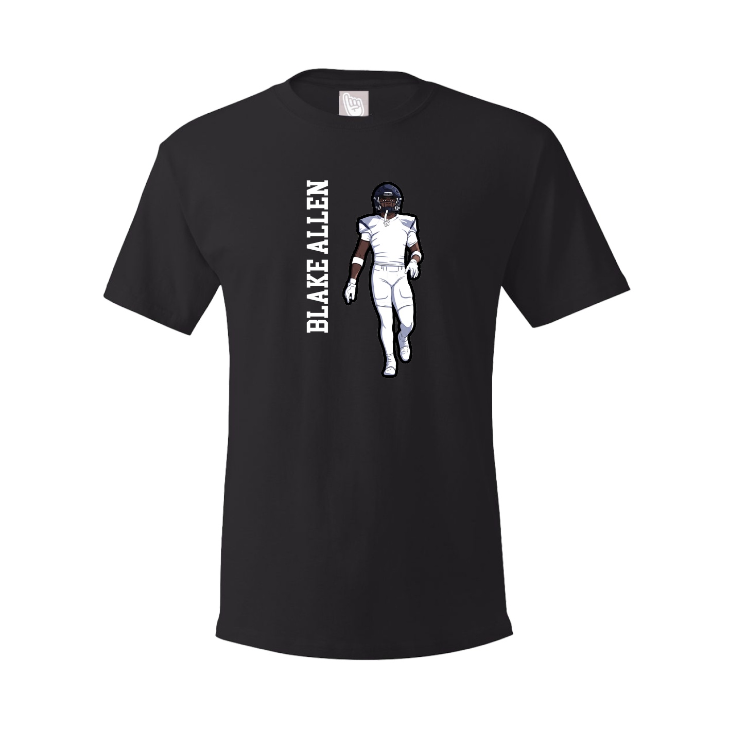 Youth Tee — Name Vertical in Black