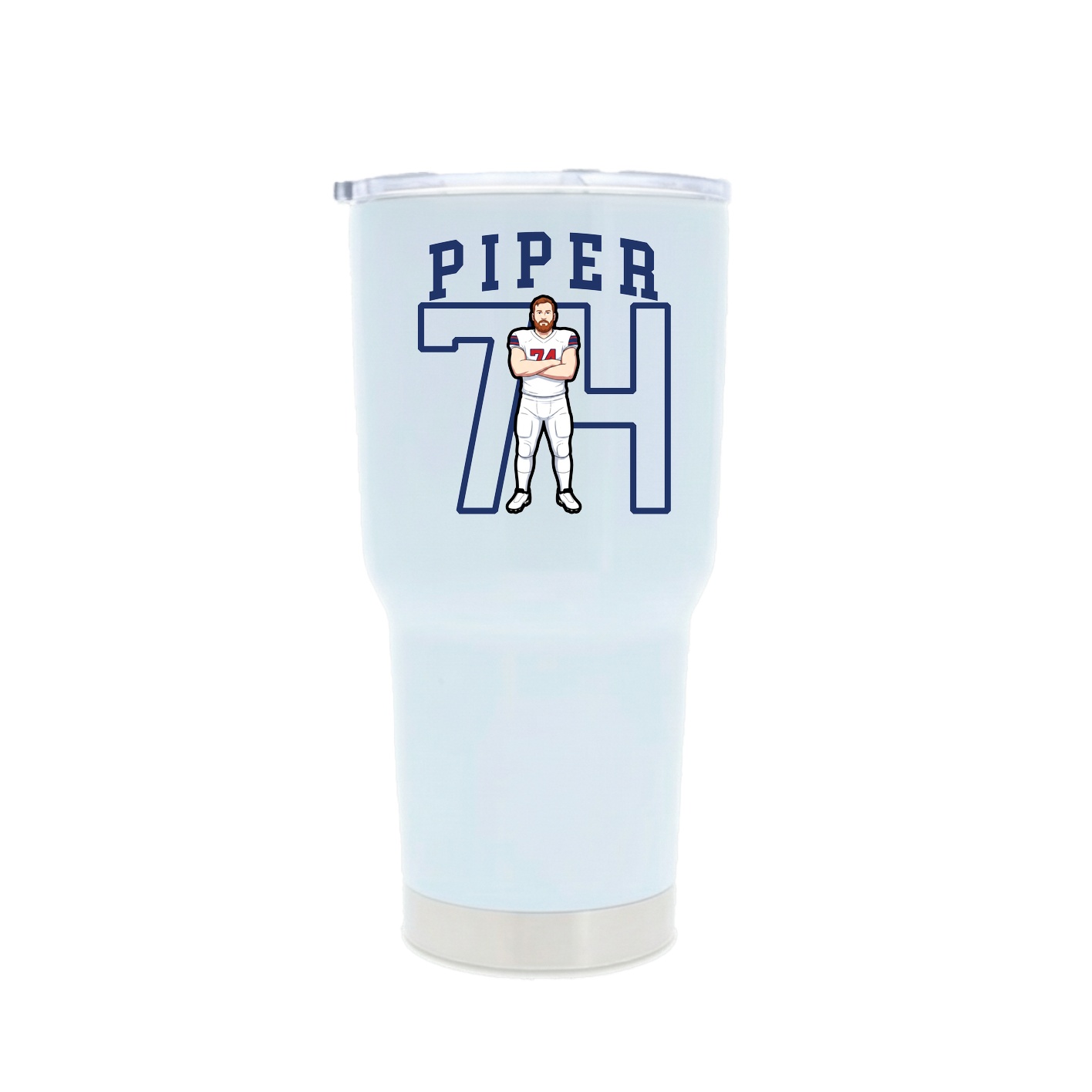 30oz Stainless Steel Tumbler — Shirsey in White