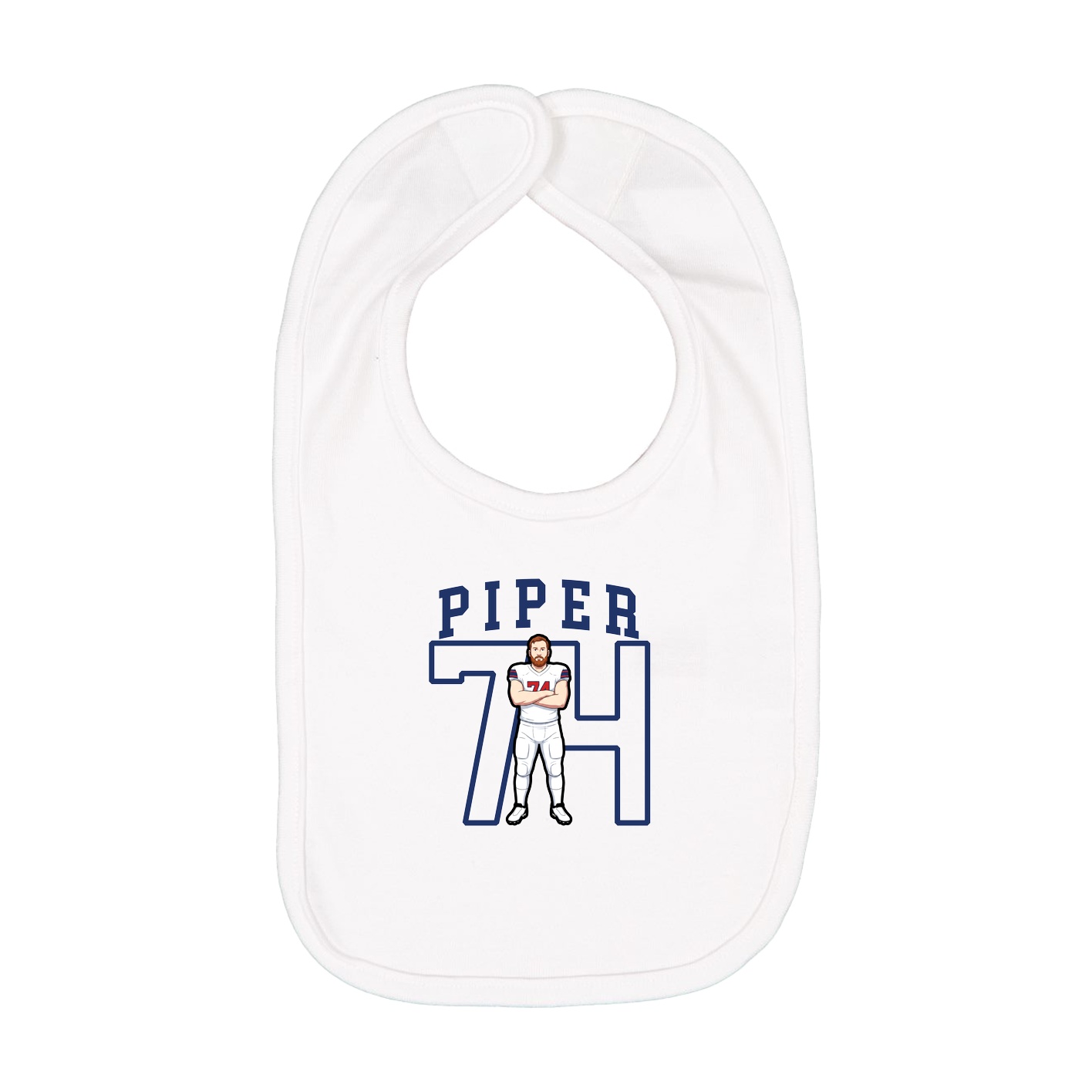 Infant Bib — Shirsey in White