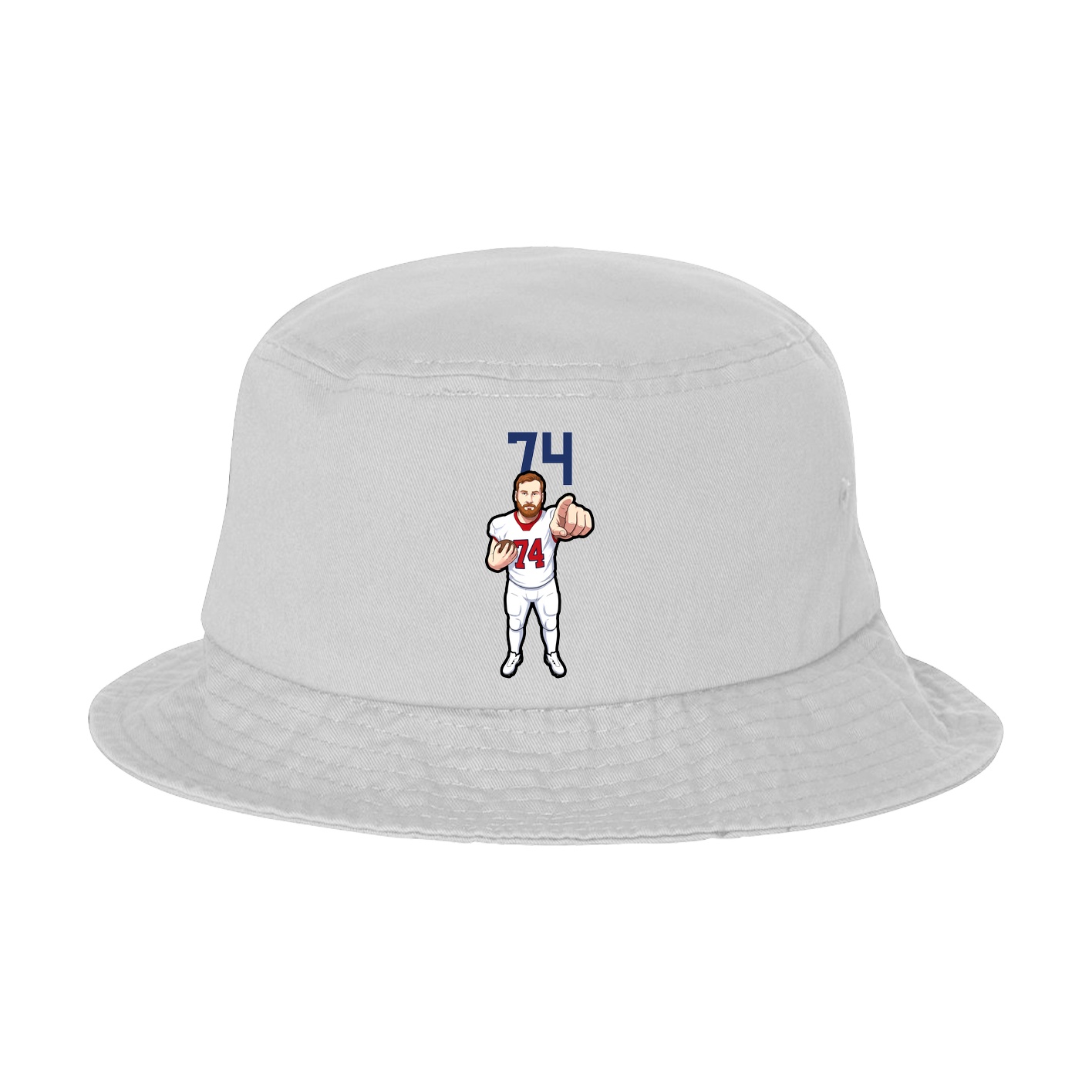 Bucket Cap — Number Top in White
