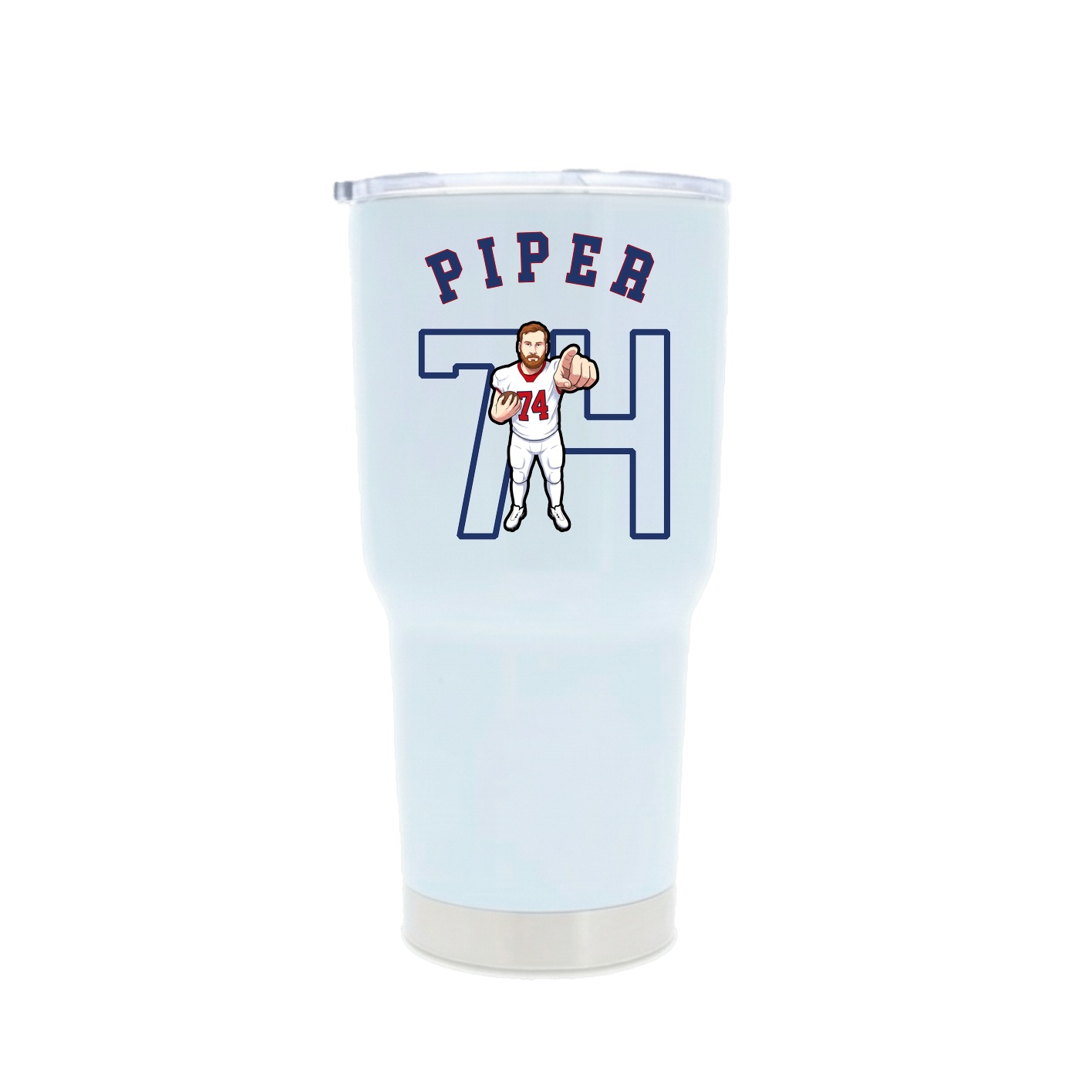 30oz Stainless Steel Tumbler — Shirsey Arch in White