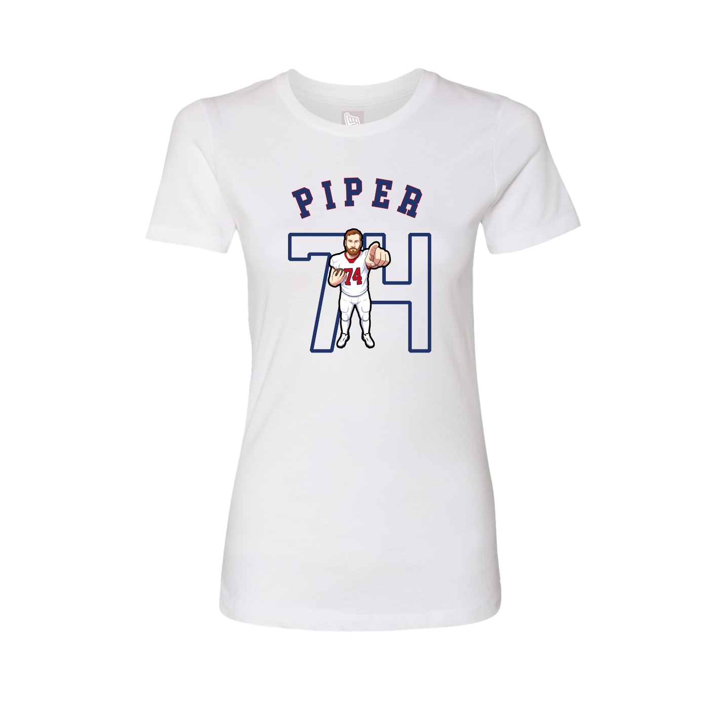 Fitted Women's Tee — Shirsey Arch in White