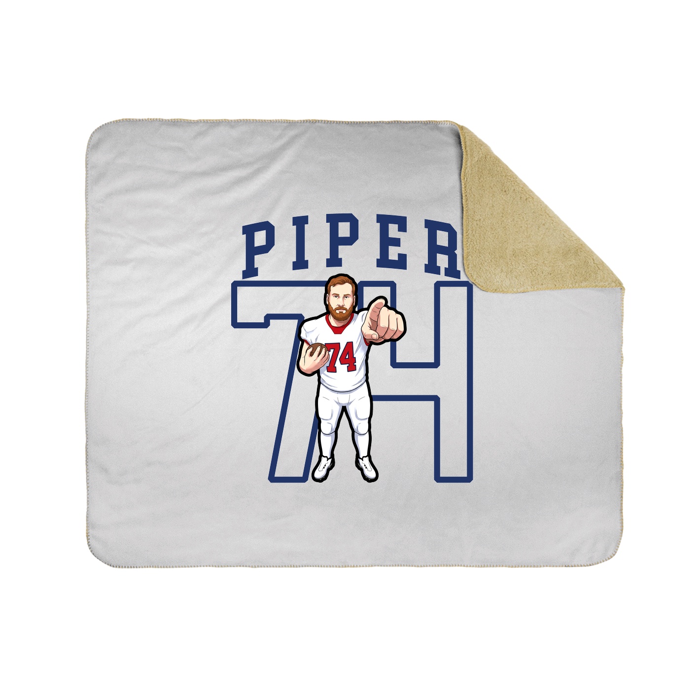 50x60 Sherpa Lined Throw Blanket