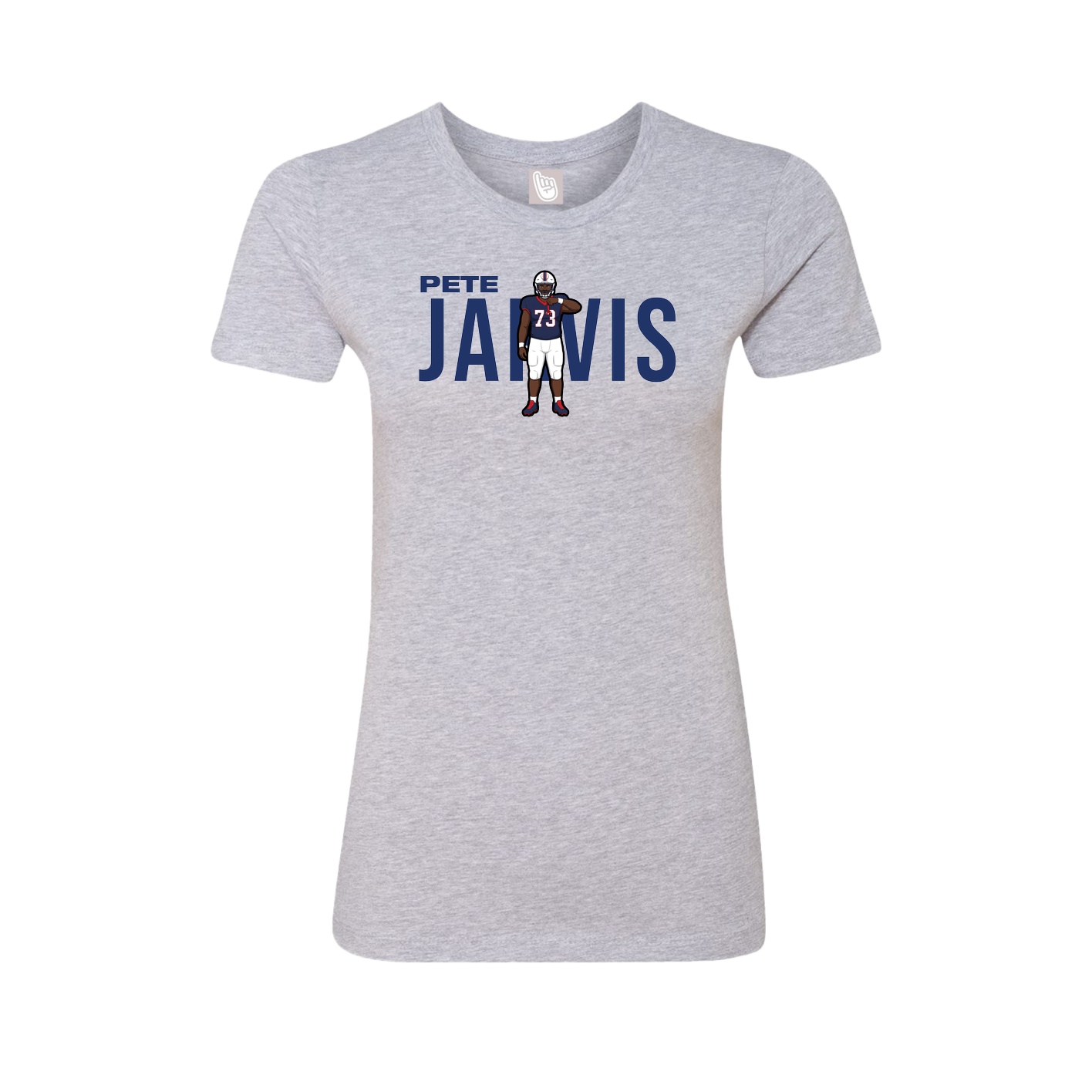Fitted Women's Tee — Player Name in Grey