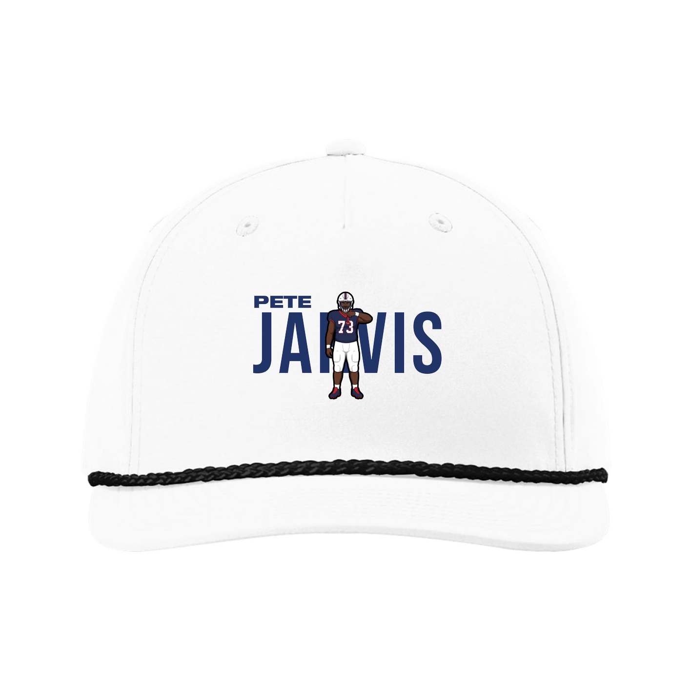 Five-Panel Classic Rope Cap — Player Name in White