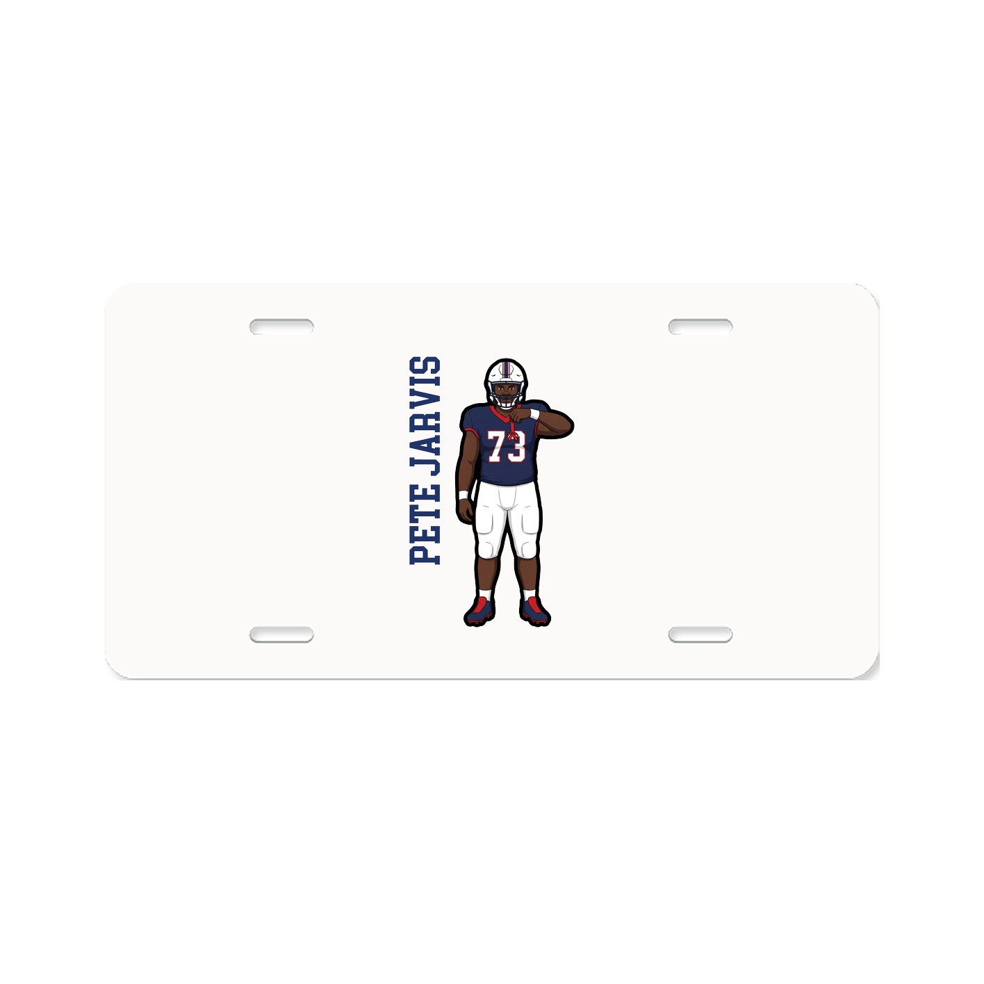 License Plate — Name Vertical in Classic