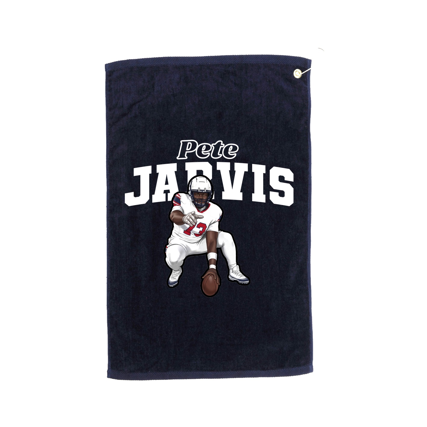 Golf Towel — Name Arch in Navy