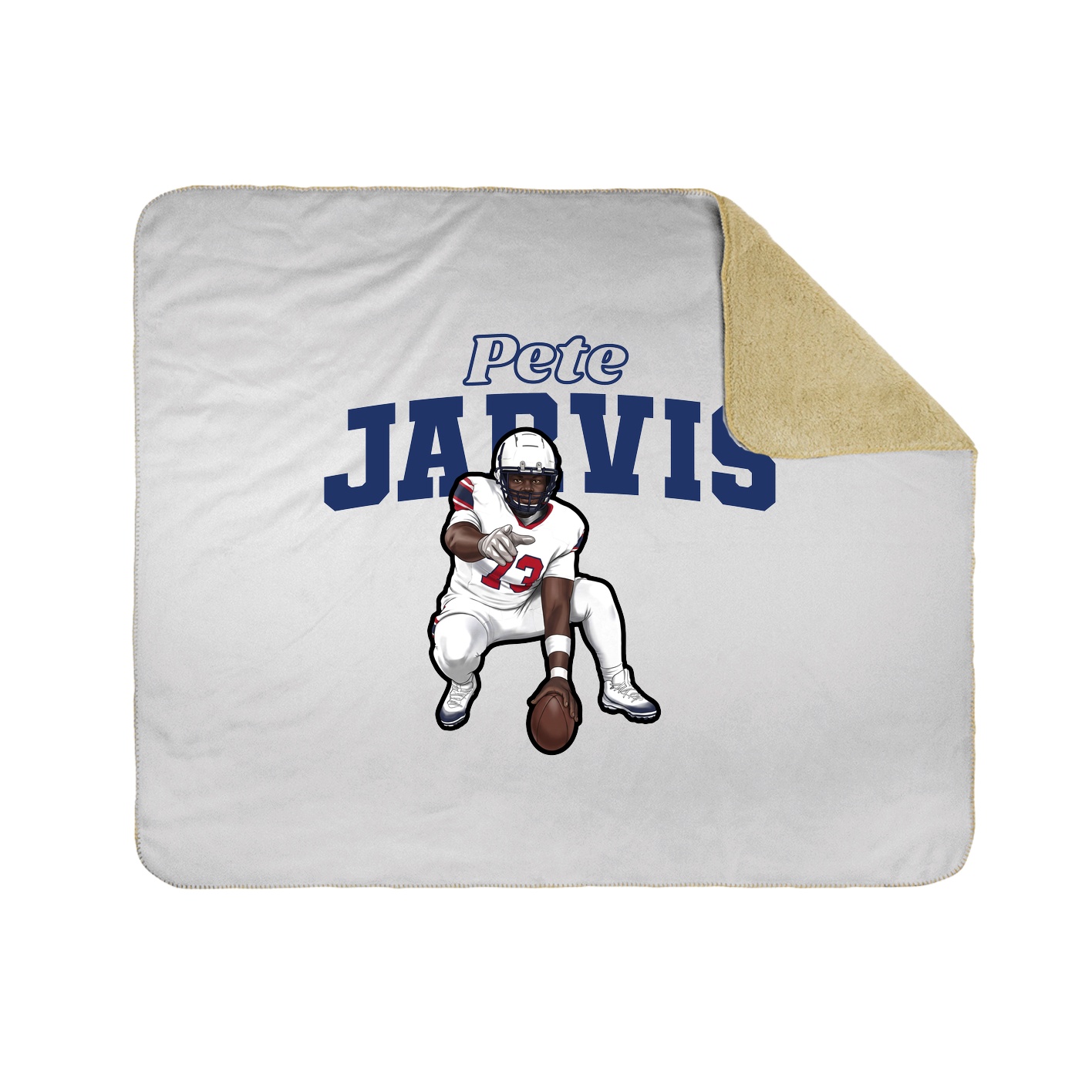 Throw Blanket — Name Arch in White