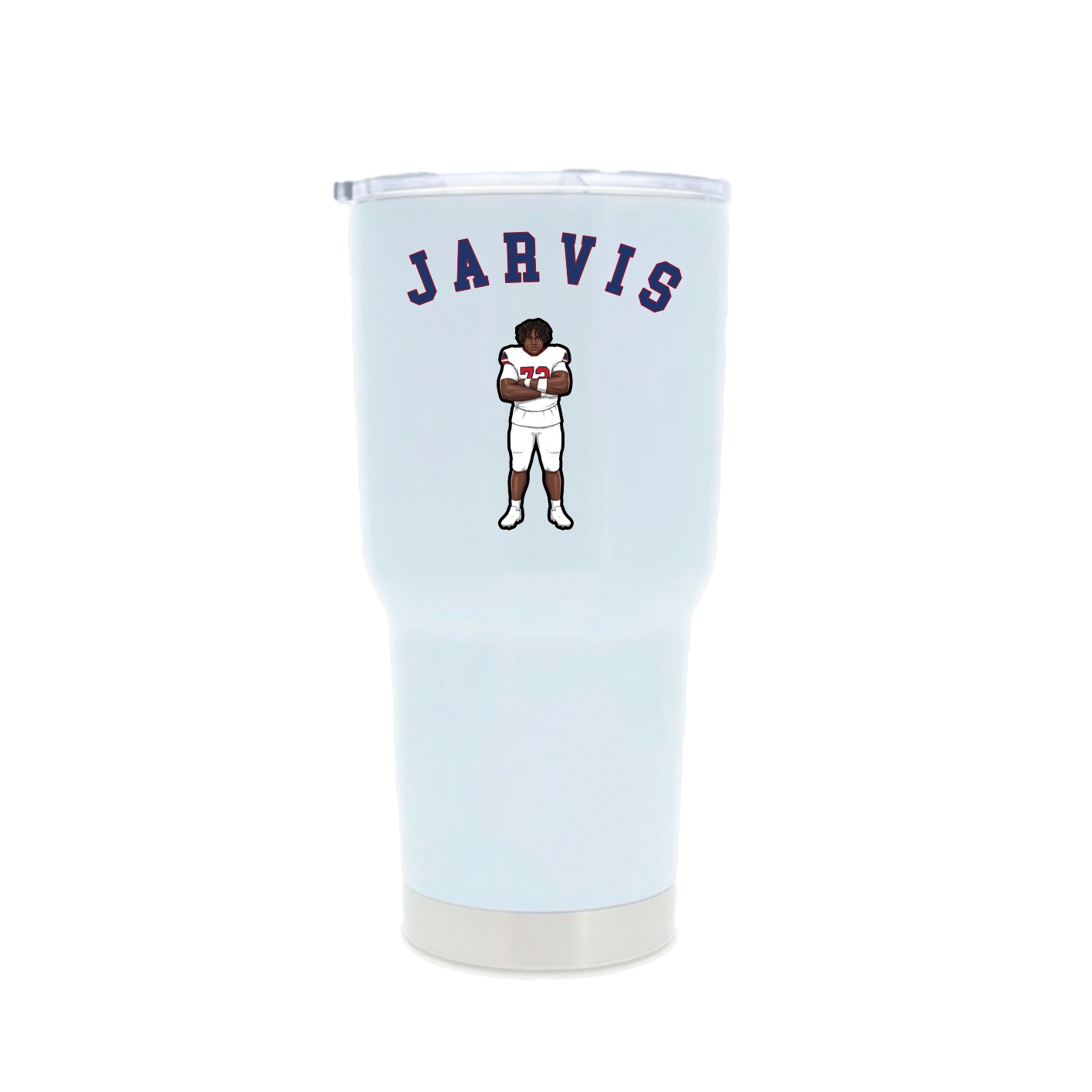 30oz Stainless Steel Tumbler — Shirsey Arch in White