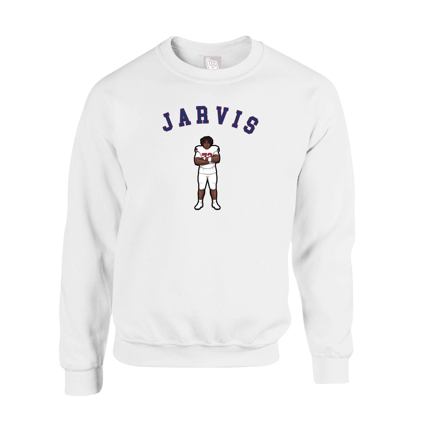 Fleece Crew — Shirsey Arch in White