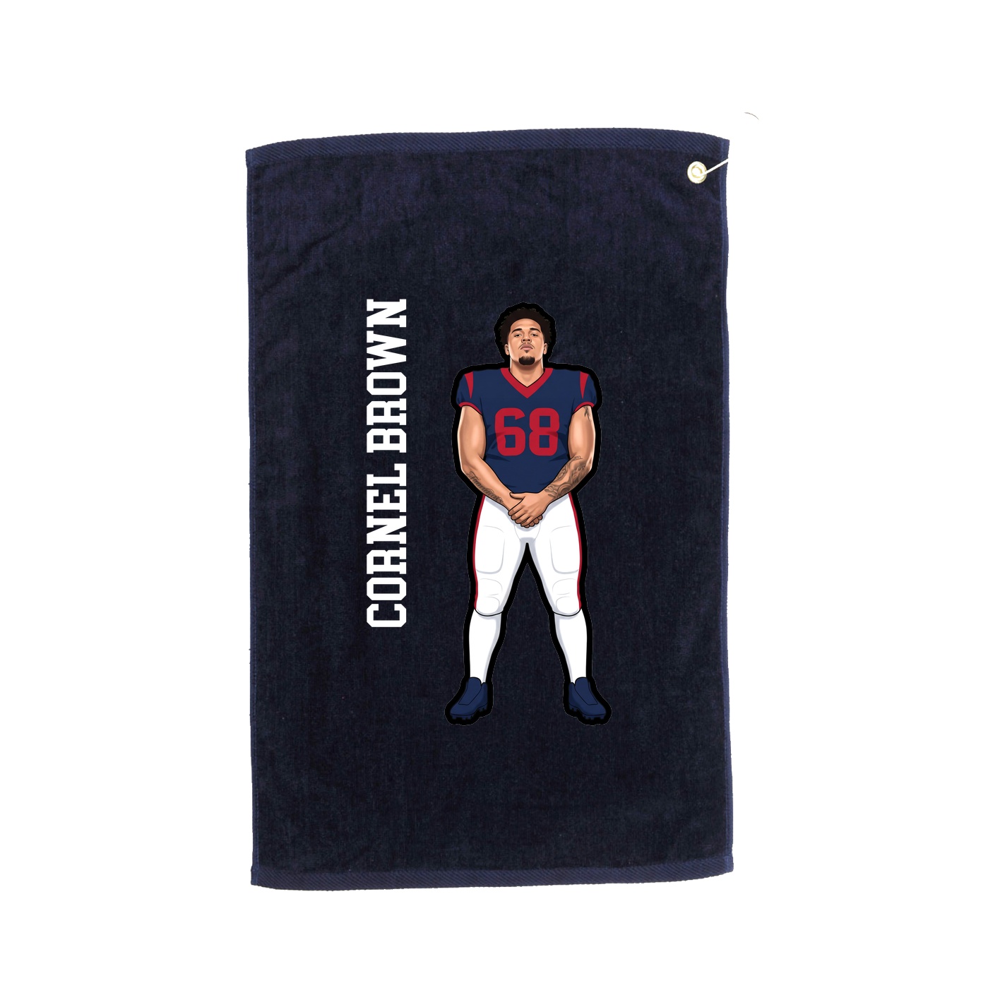 Golf Towel — Name Vertical in Navy