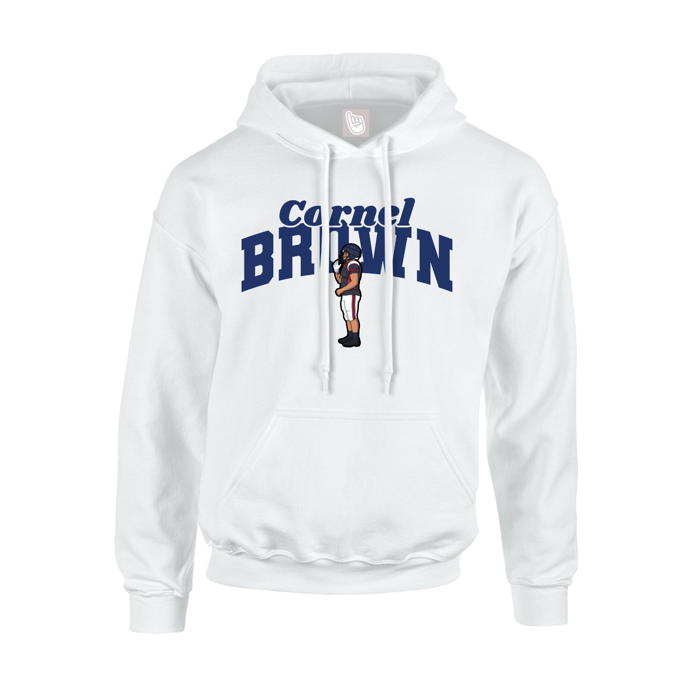 Youth Hoodie — Signature Arch in White