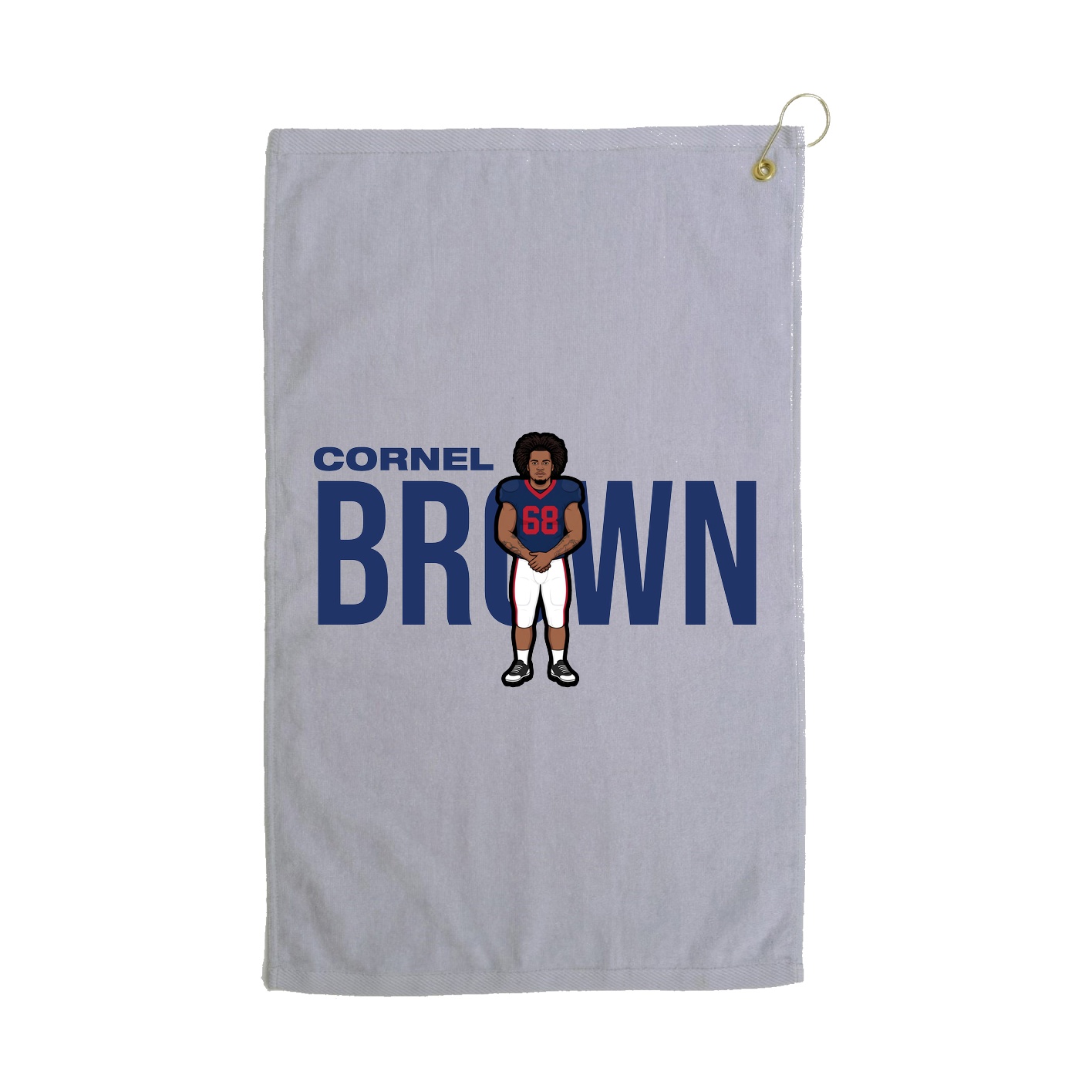 Golf Towel — Player Name in Grey