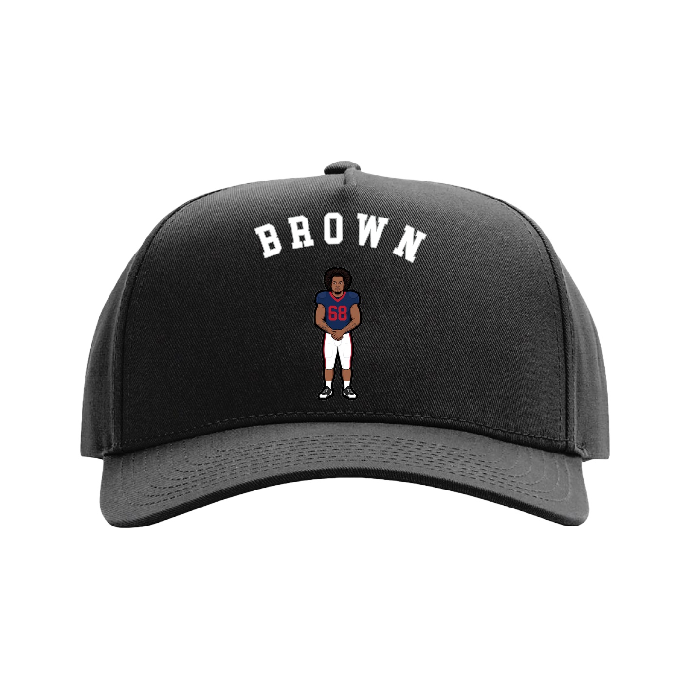 Full Fabric Five-Panel Champ Cap — Shirsey Arch in Black