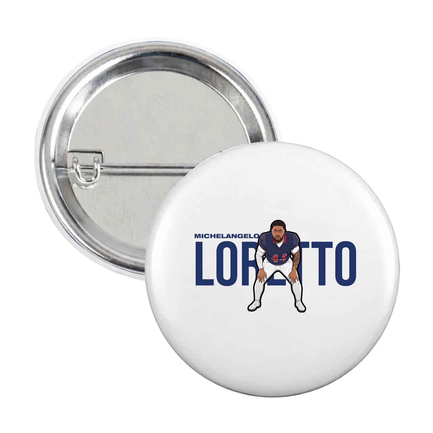 Game Day Button — Player Name in White