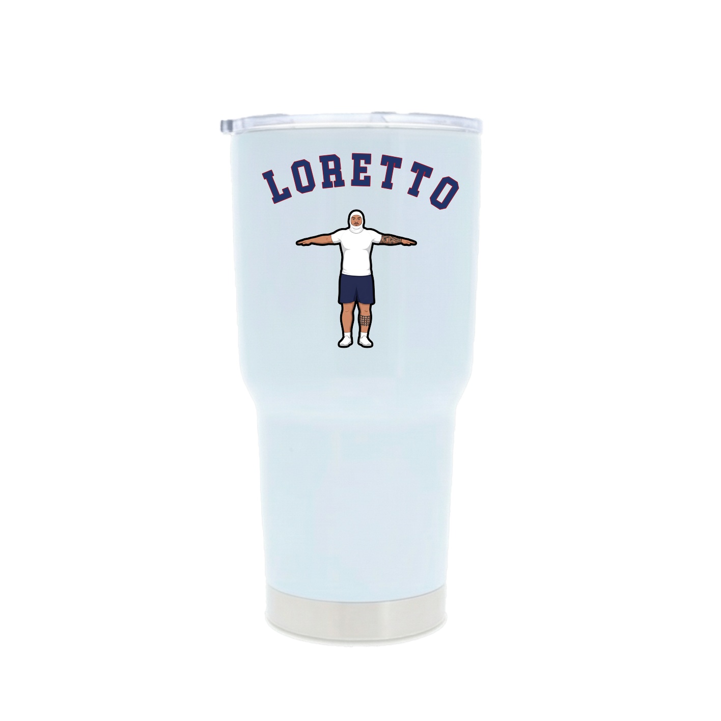 30oz Stainless Steel Tumbler — Shirsey Arch in White