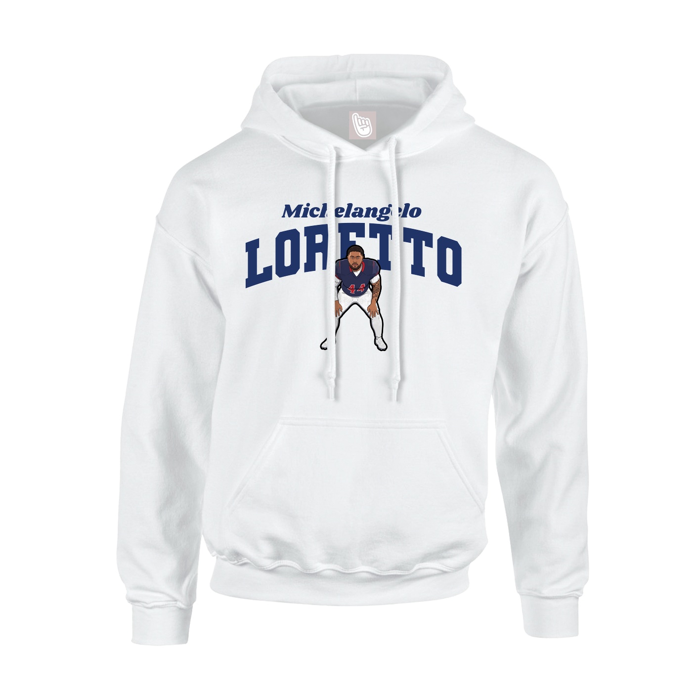 Hoodie — Signature Arch in White