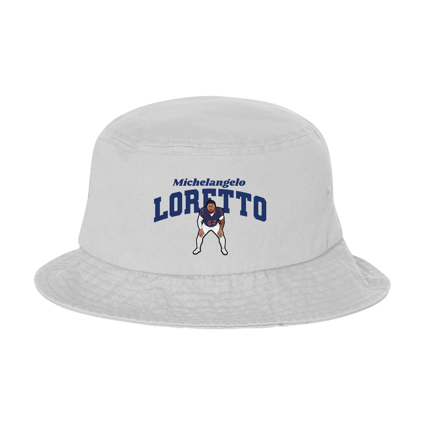 Bucket Cap — Signature Arch in White