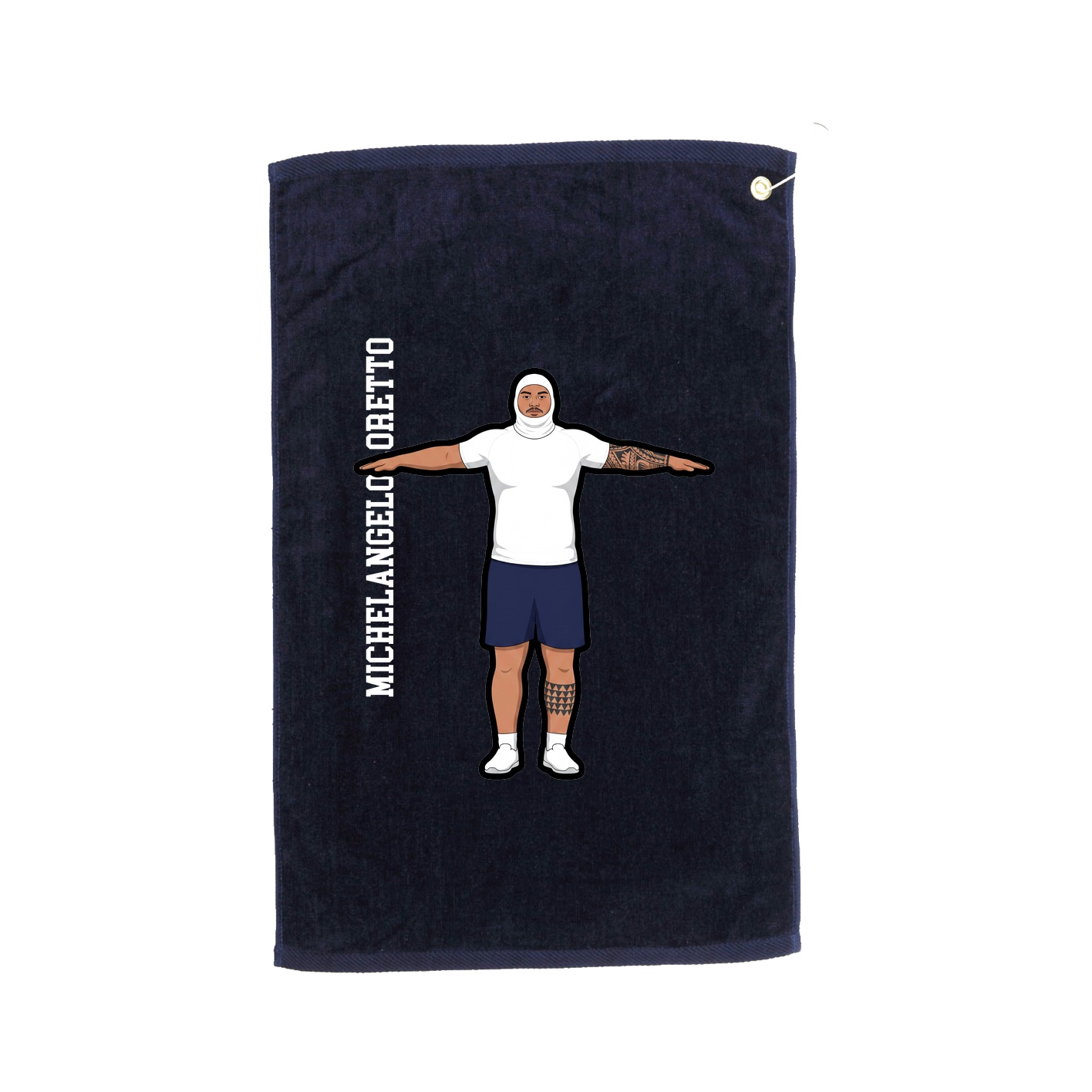 Golf Towel — Name Vertical in Navy