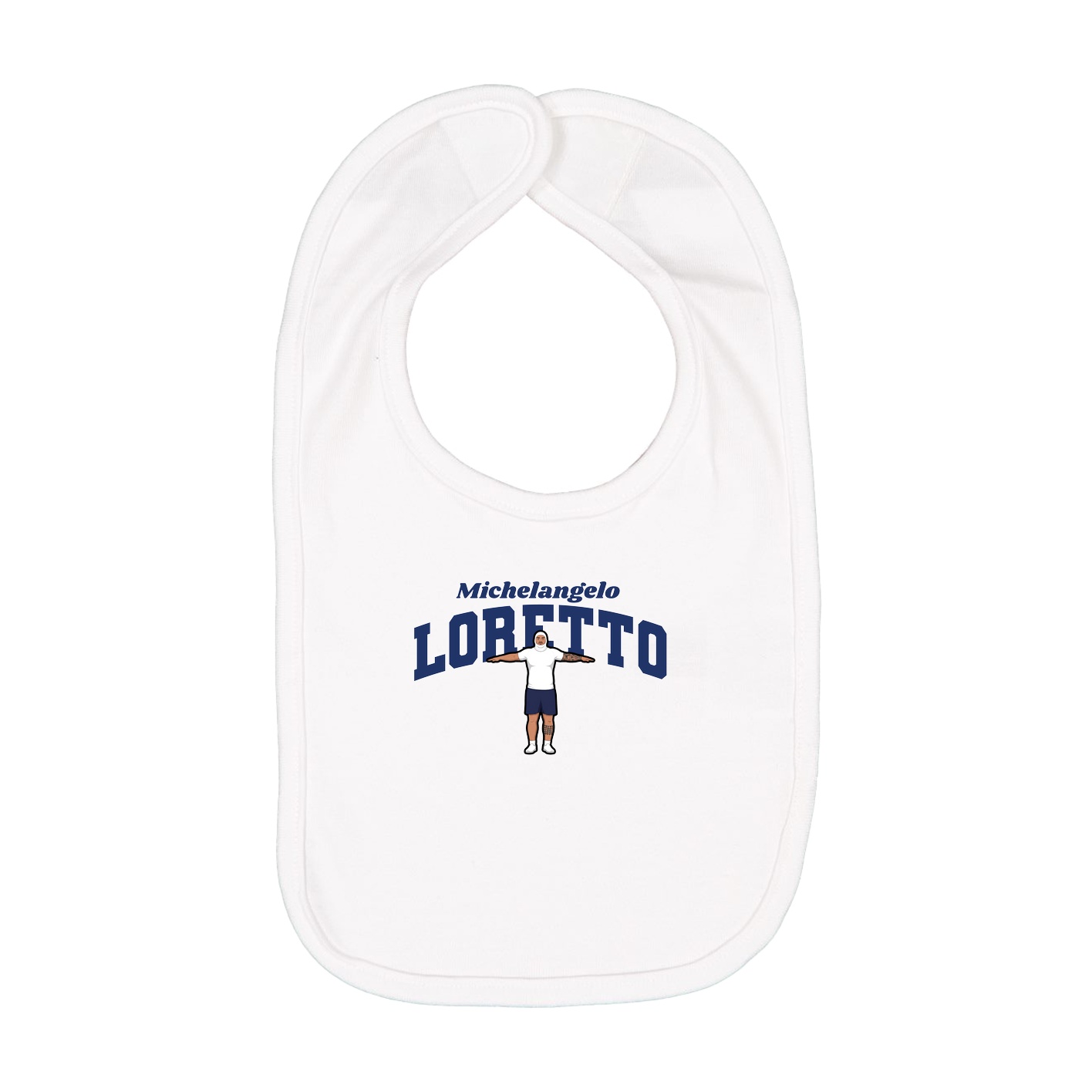 Infant Bib — Signature Arch in White