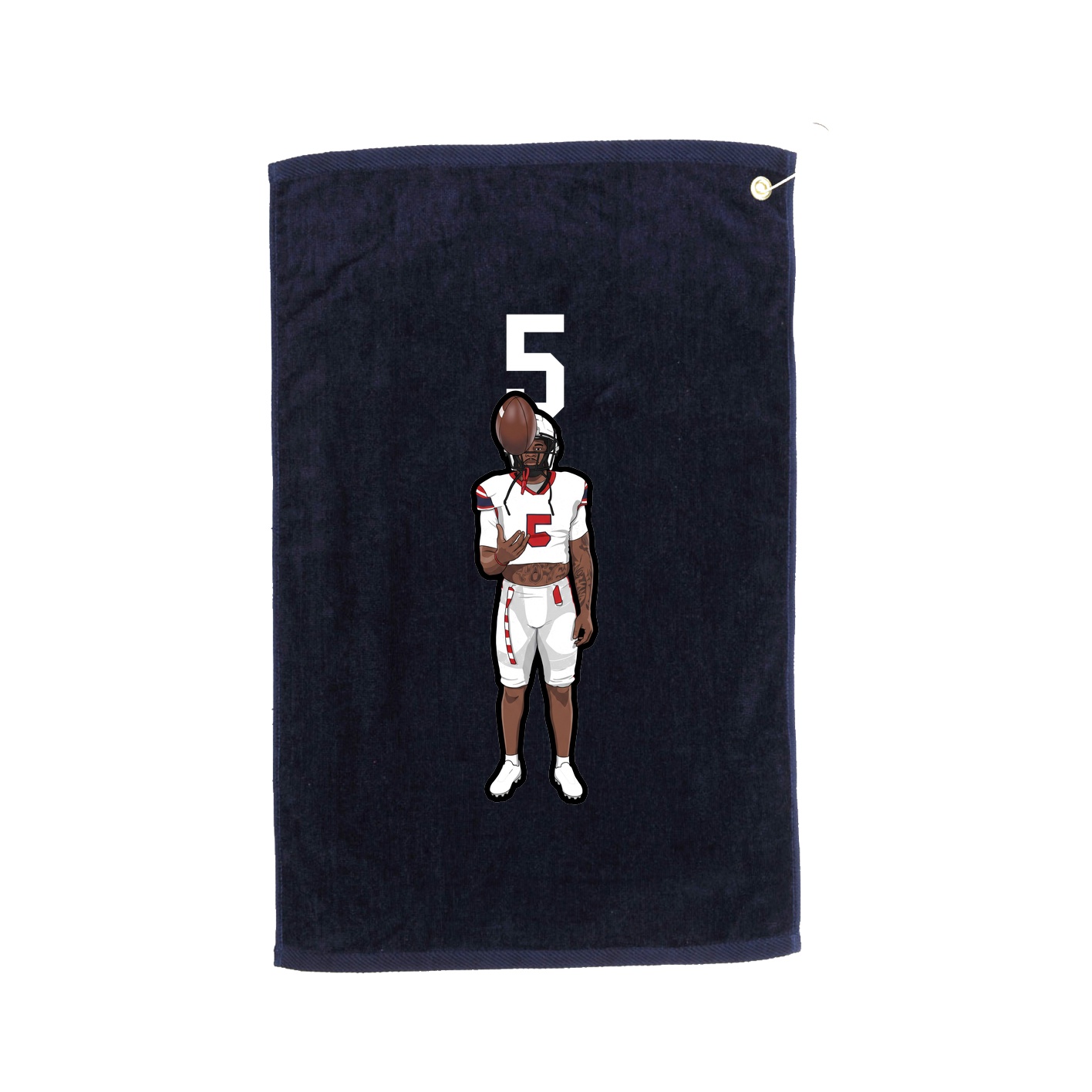 Golf Towel — Number Top in Navy