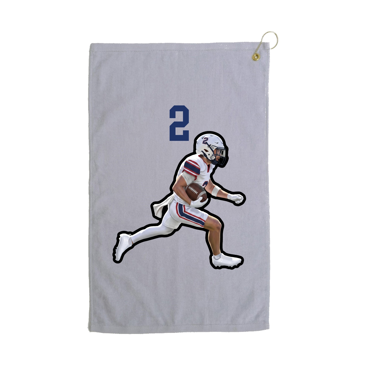 Golf Towel — Number Top in Grey