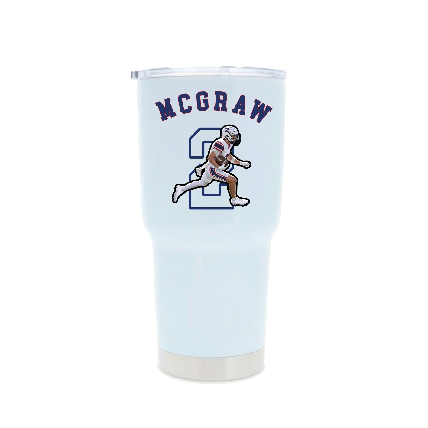 30oz Stainless Steel Tumbler — Shirsey Arch in White