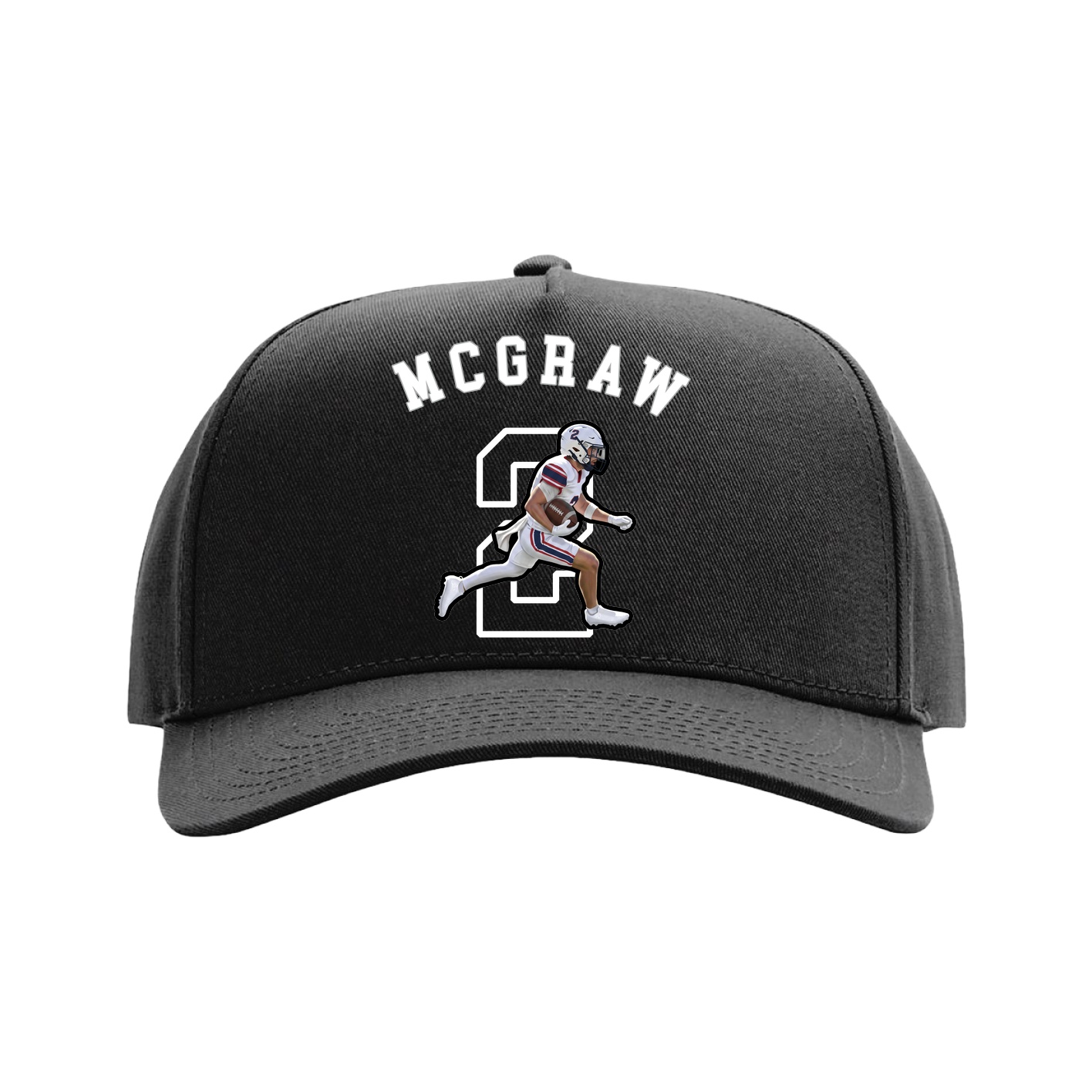 Full Fabric Five-Panel Champ Cap — Shirsey Arch in Black