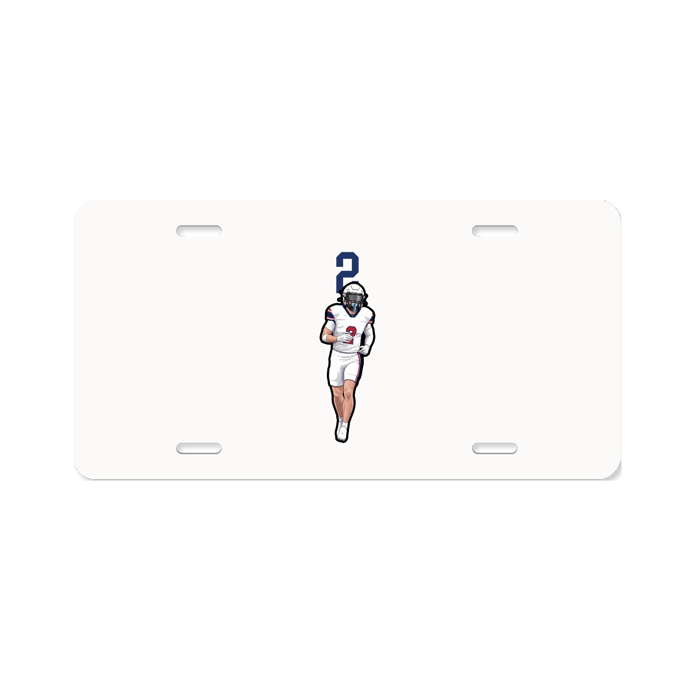 License Plate — Number Top in Classic