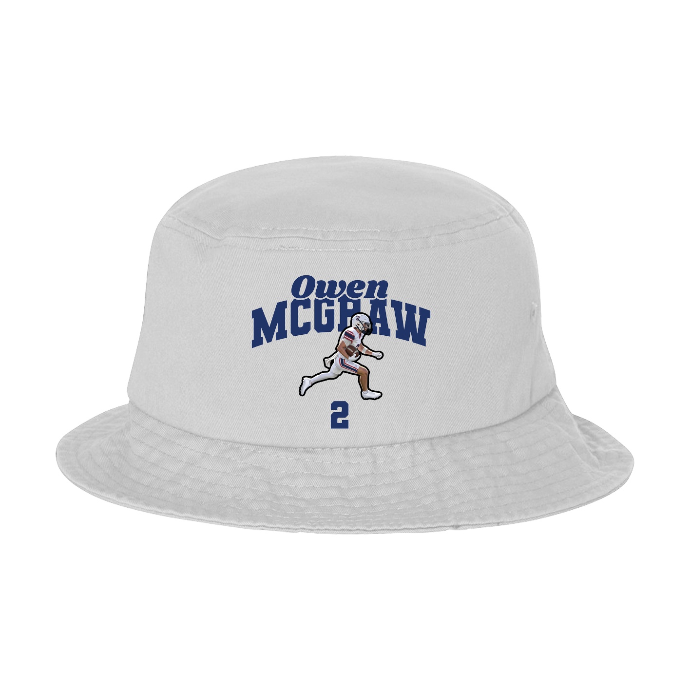 Bucket Cap — Signature Arch in White