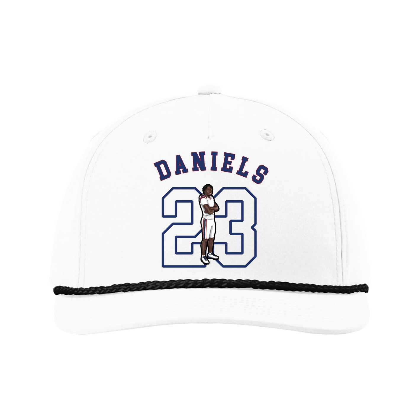 Five-Panel Classic Rope Cap — Shirsey Arch in White
