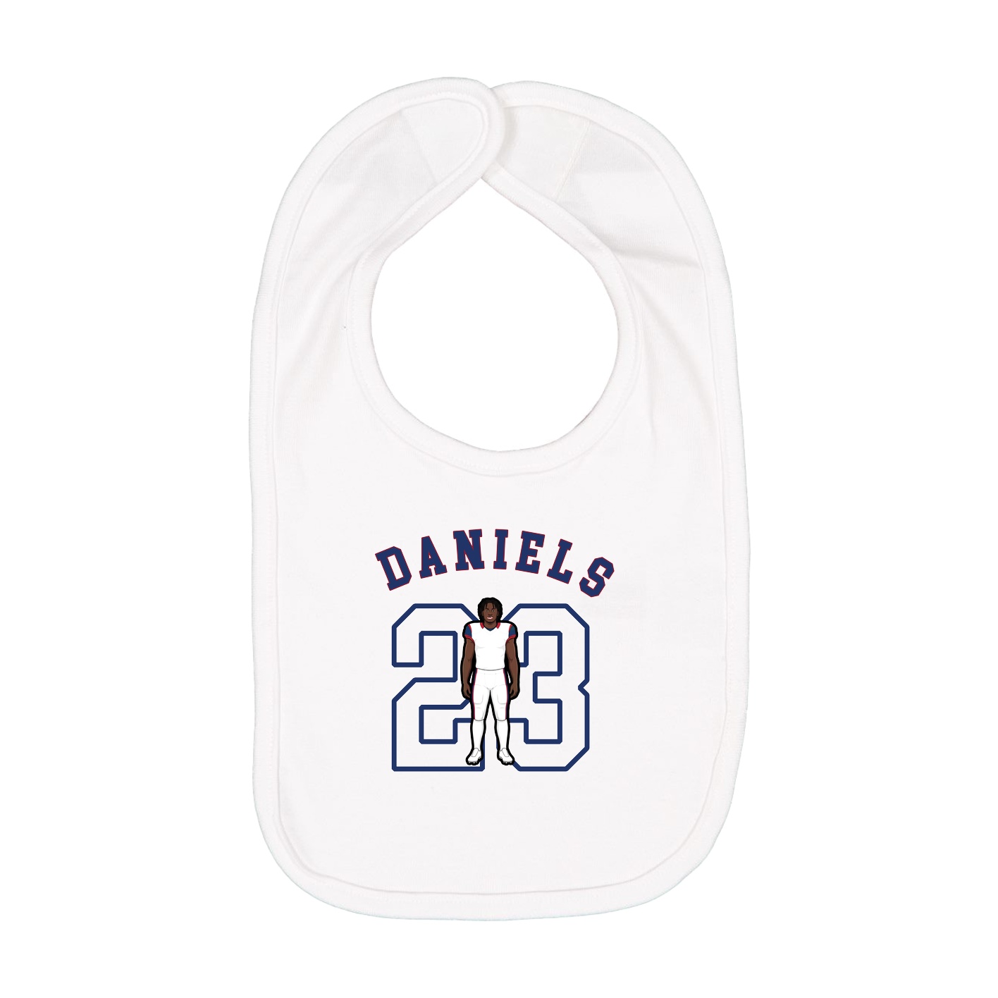 Infant Bib — Shirsey Arch in White