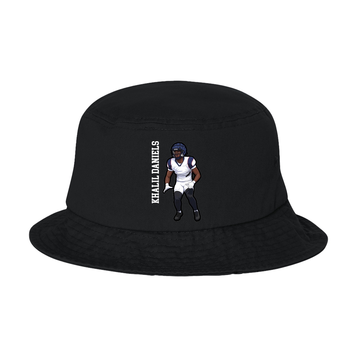 Bucket Cap — Name Vertical in Black