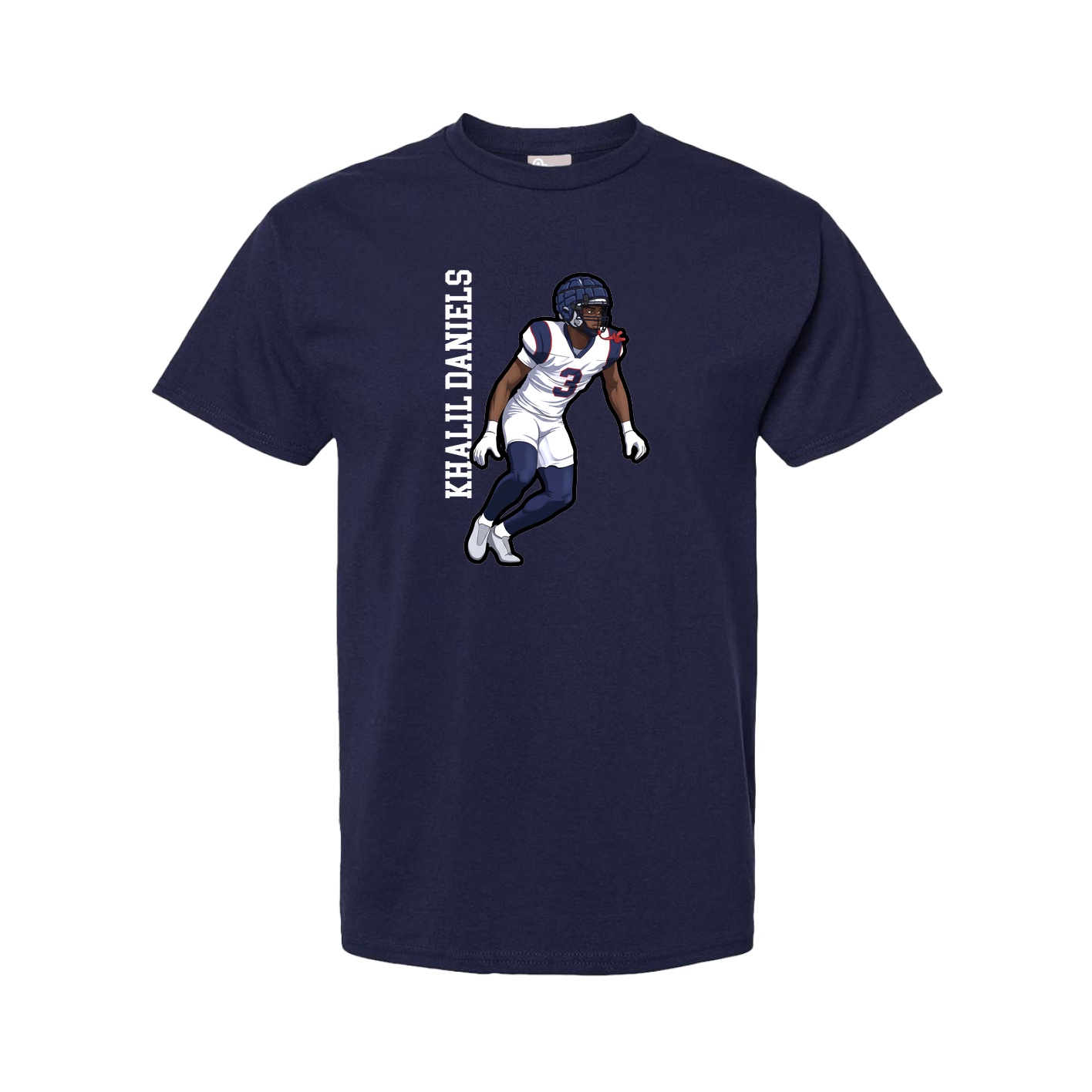 Youth Tee — Name Vertical in Navy